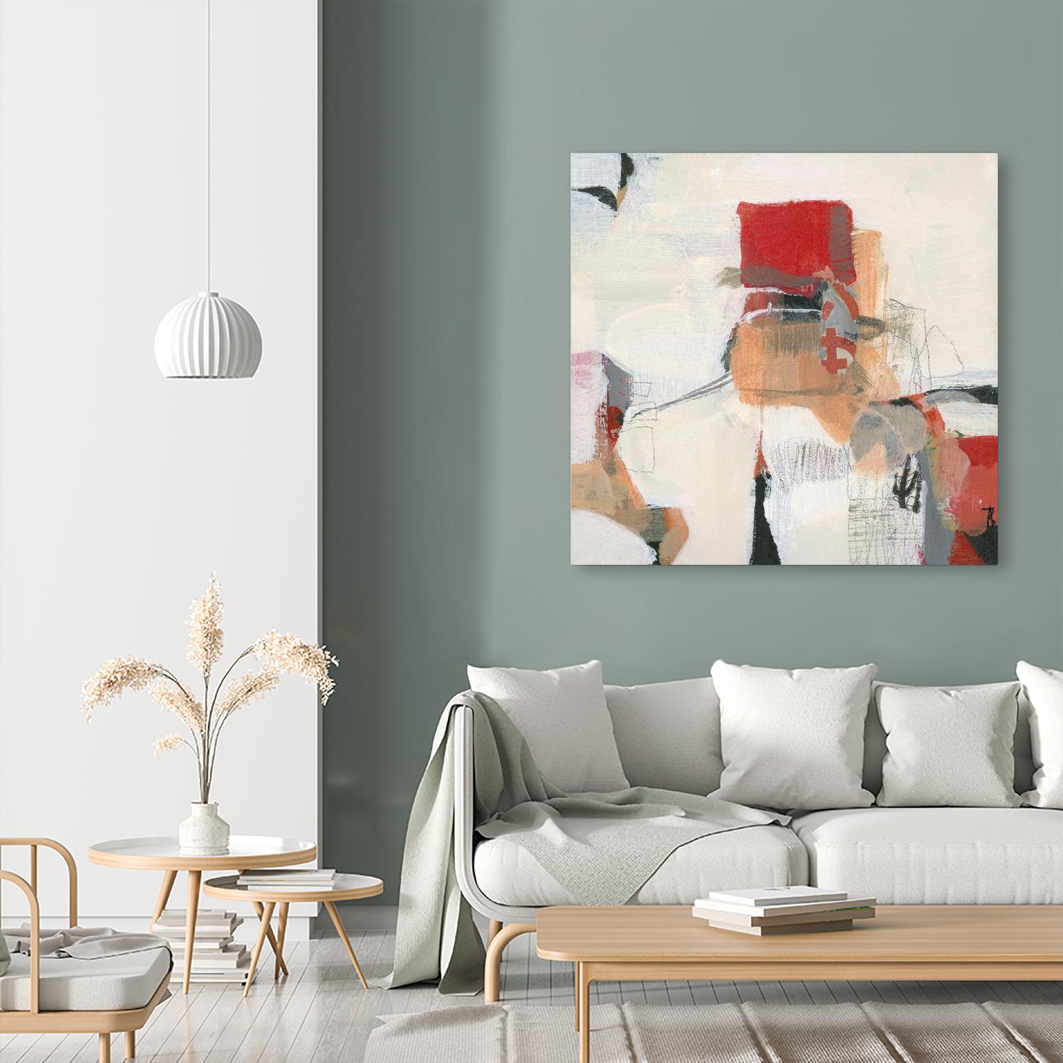 Bay Bridge I by Terri Burris on GIANT ART - reds abstract