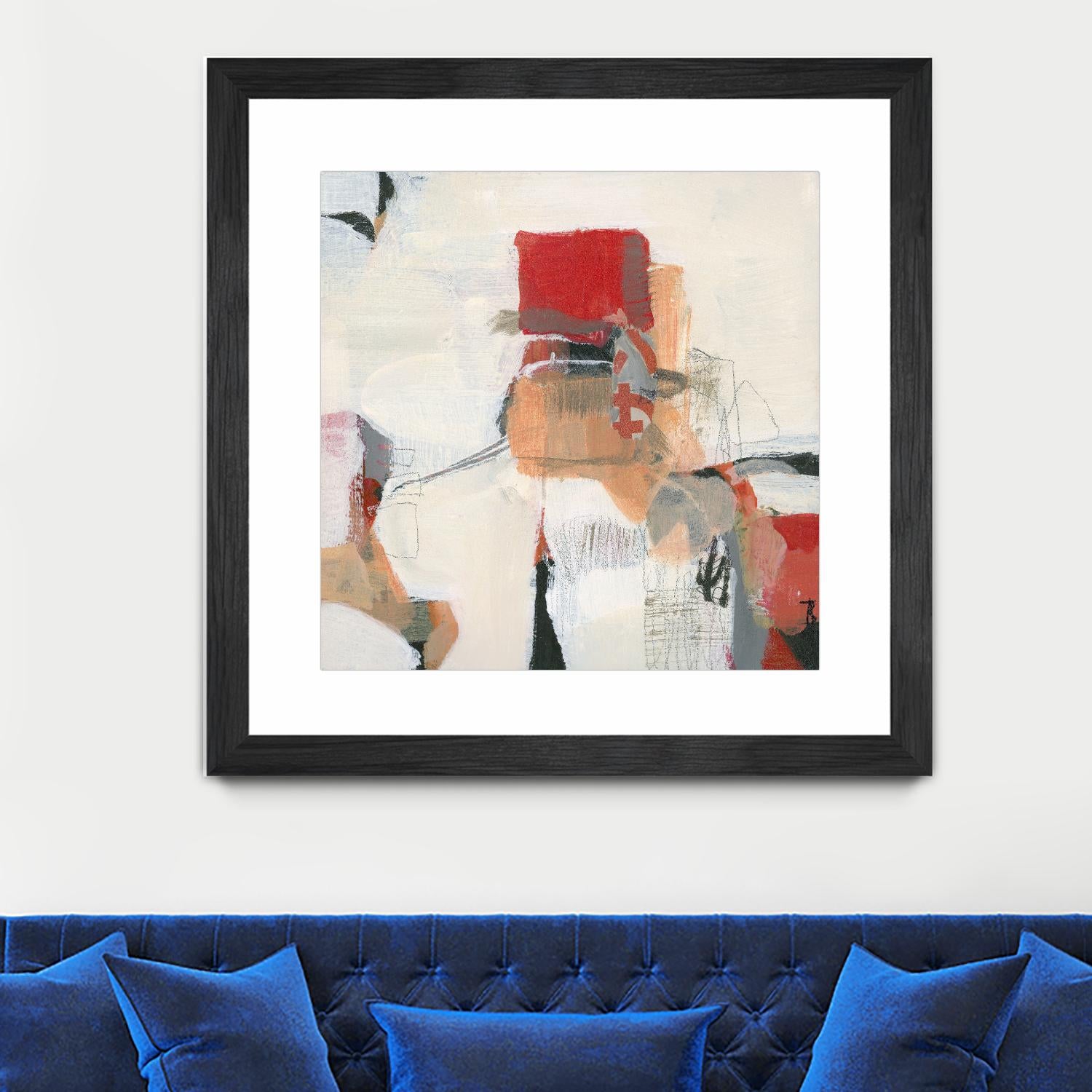 Bay Bridge I by Terri Burris on GIANT ART - reds abstract