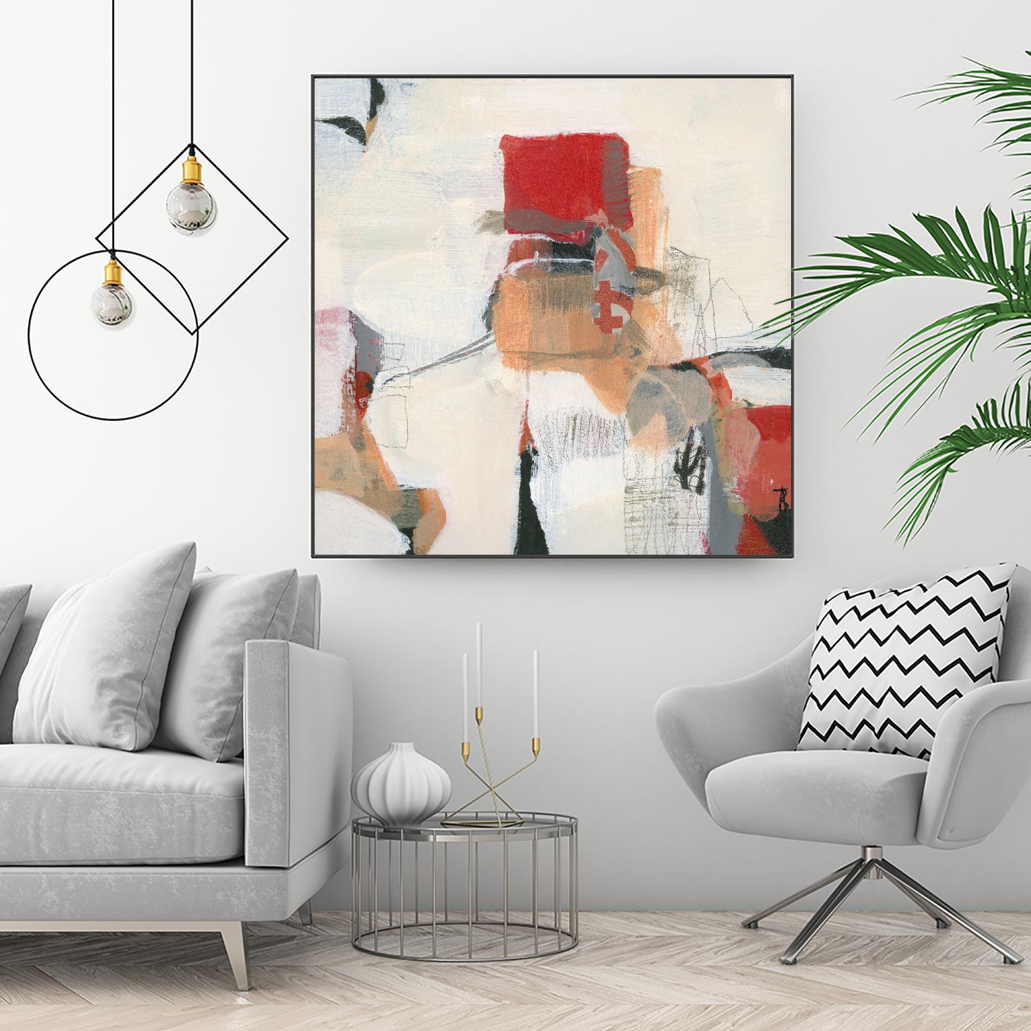 Bay Bridge I by Terri Burris on GIANT ART - reds abstract