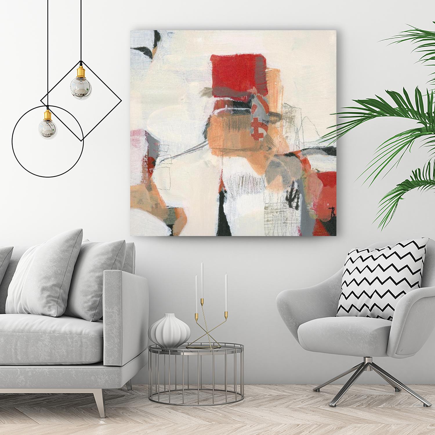 Bay Bridge I by Terri Burris on GIANT ART - reds abstract