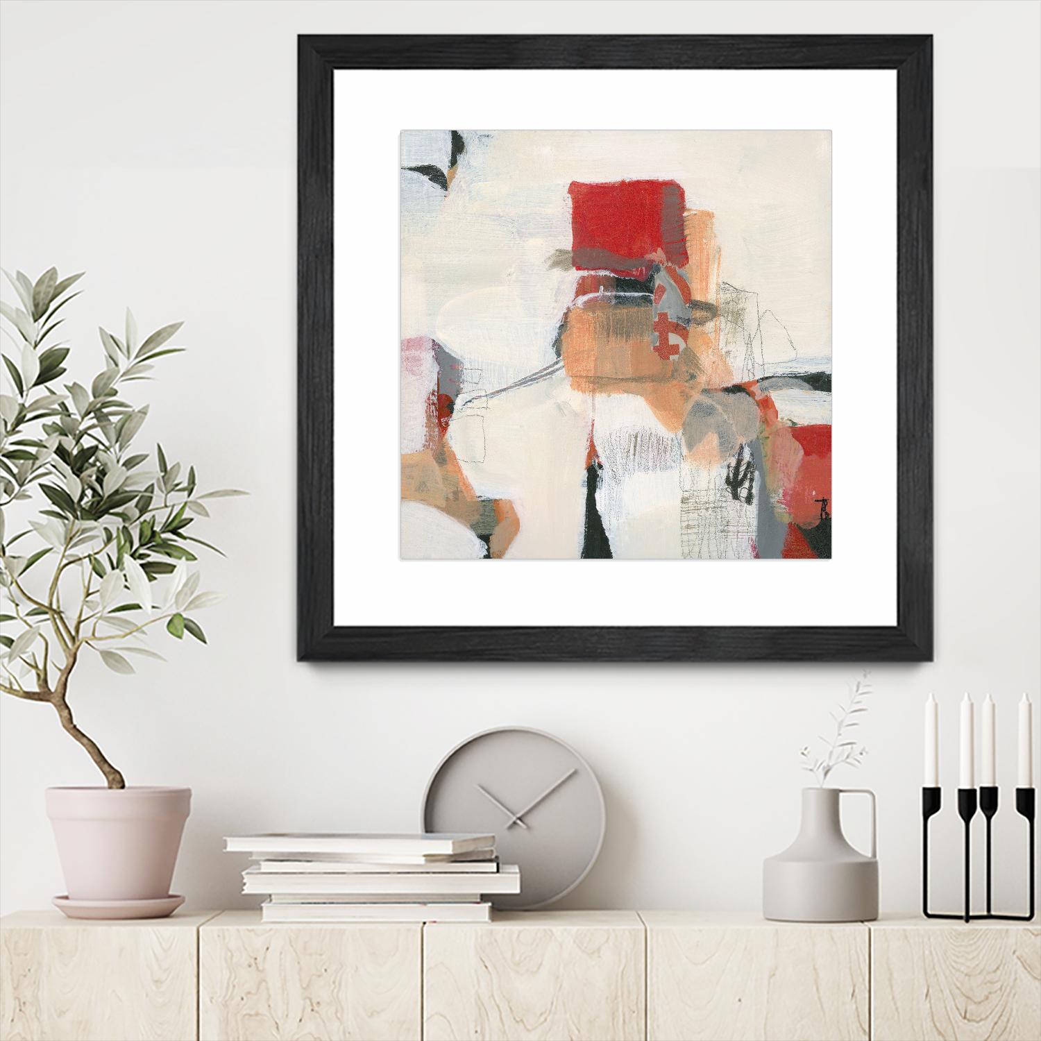 Bay Bridge I by Terri Burris on GIANT ART - reds abstract