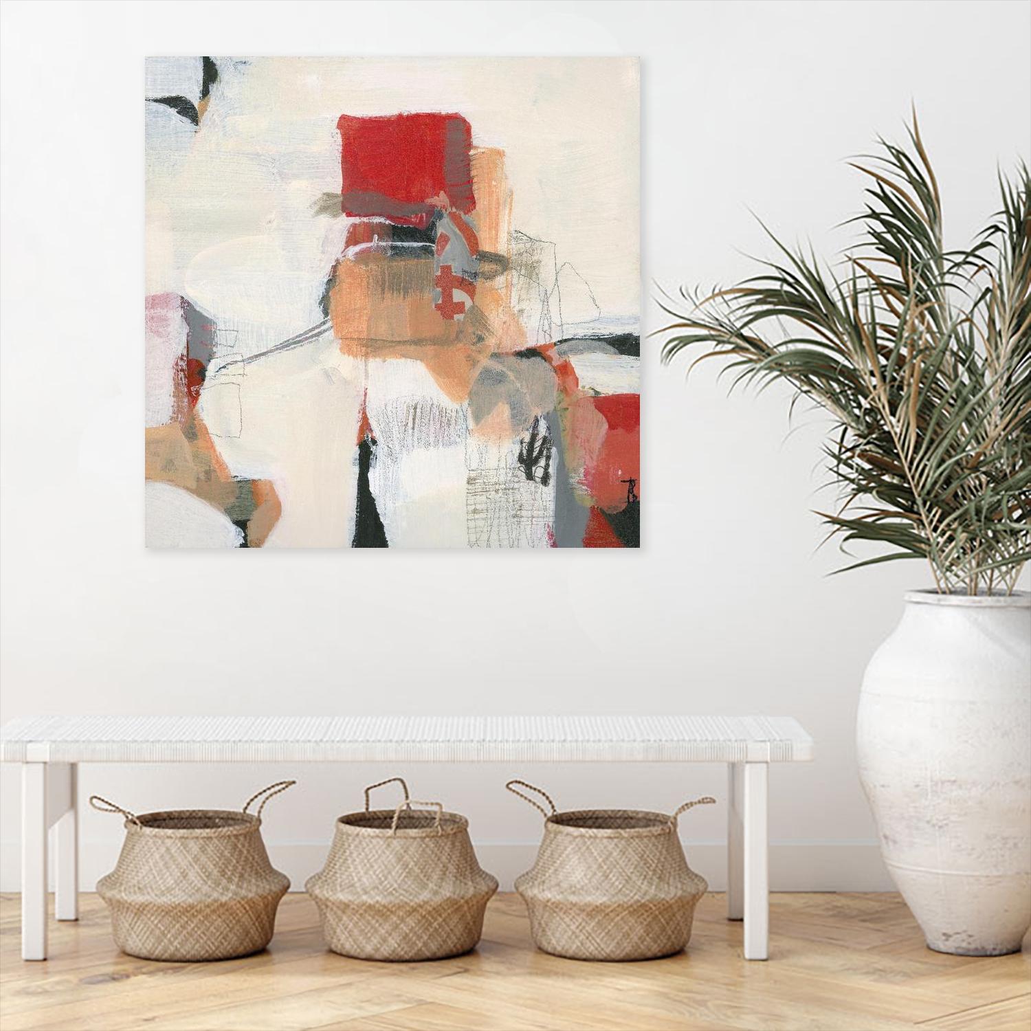 Bay Bridge I by Terri Burris on GIANT ART - reds abstract