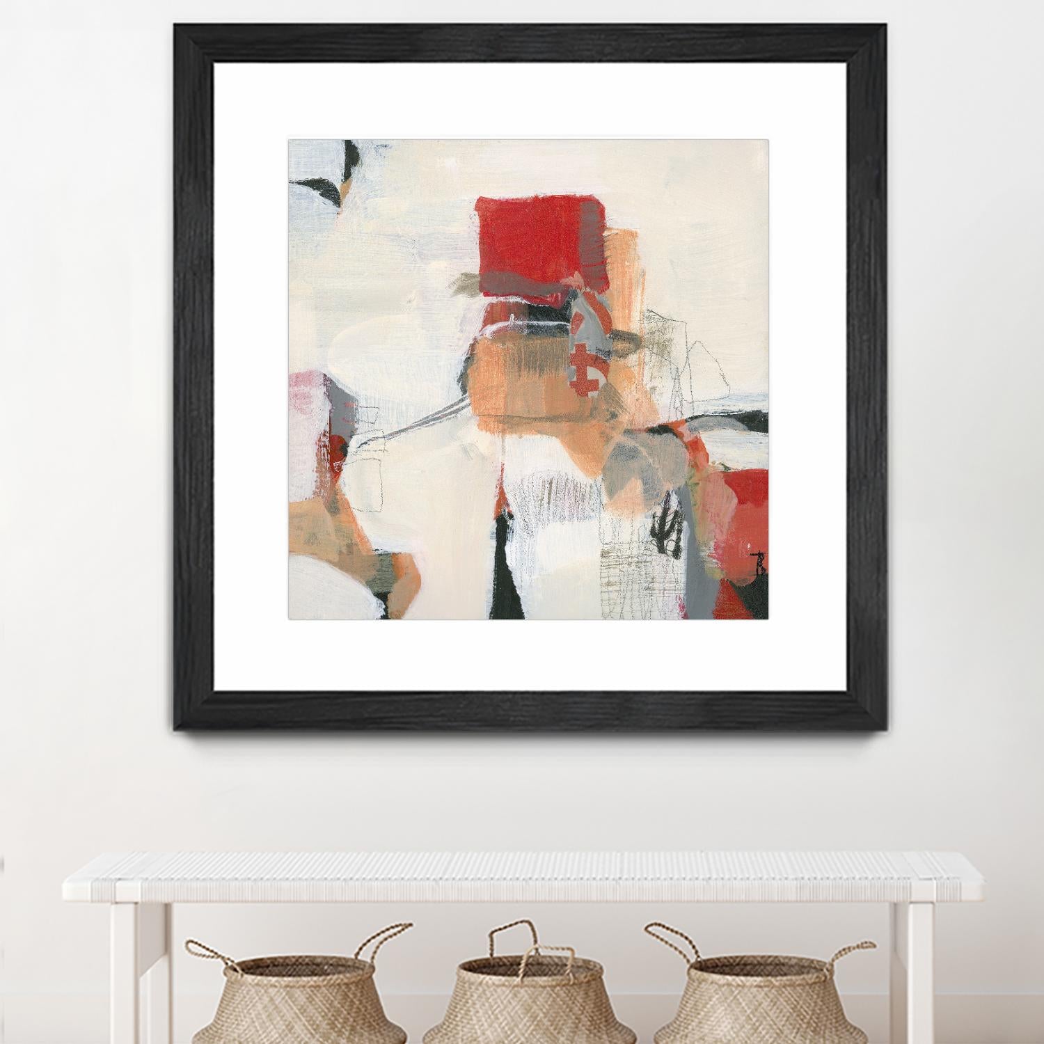 Bay Bridge I by Terri Burris on GIANT ART - reds abstract