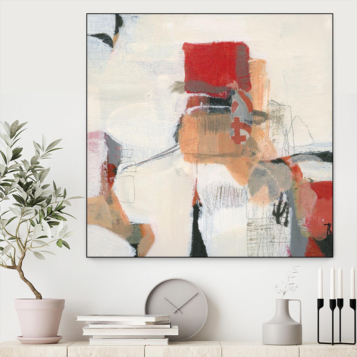 Bay Bridge I by Terri Burris on GIANT ART - reds abstract