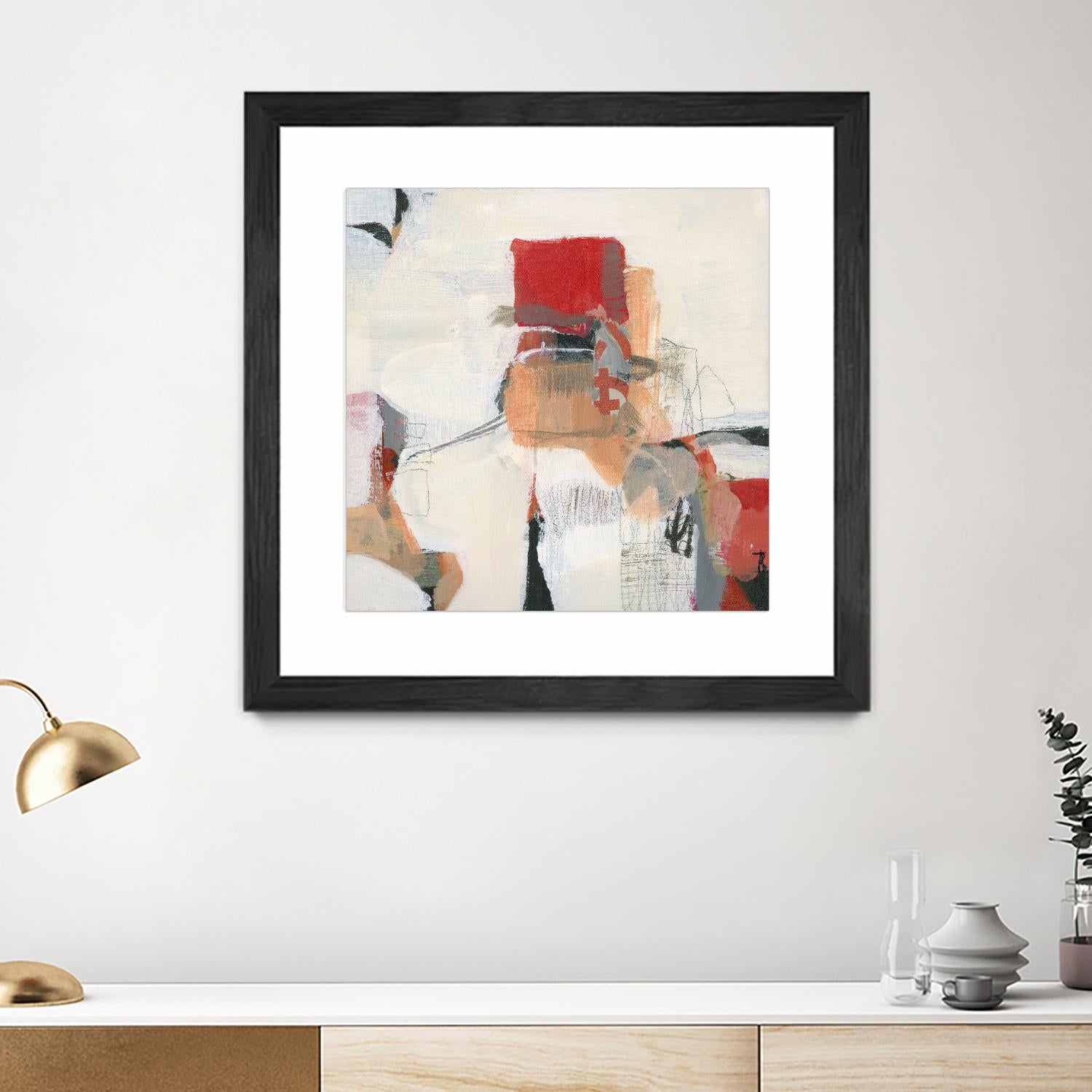 Bay Bridge I by Terri Burris on GIANT ART - reds abstract