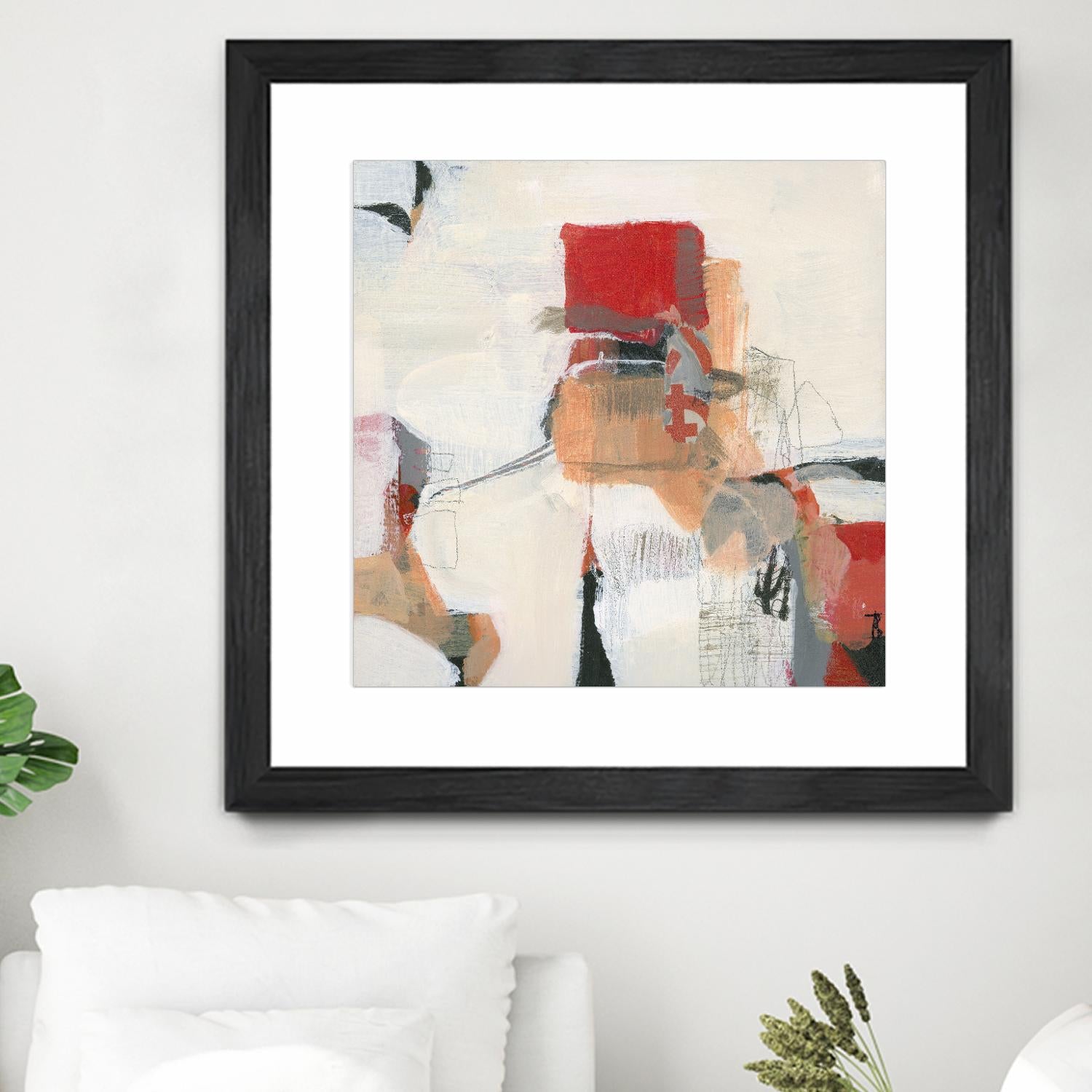 Bay Bridge I by Terri Burris on GIANT ART - reds abstract