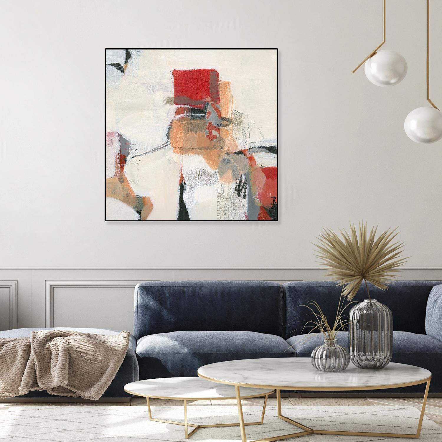 Bay Bridge I by Terri Burris on GIANT ART - reds abstract