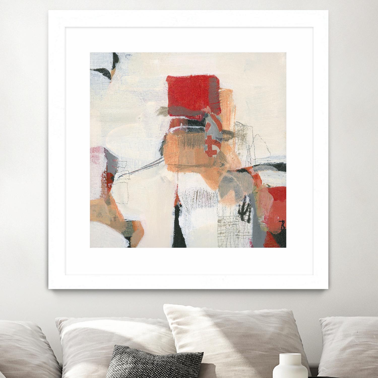 Bay Bridge I by Terri Burris on GIANT ART - reds abstract