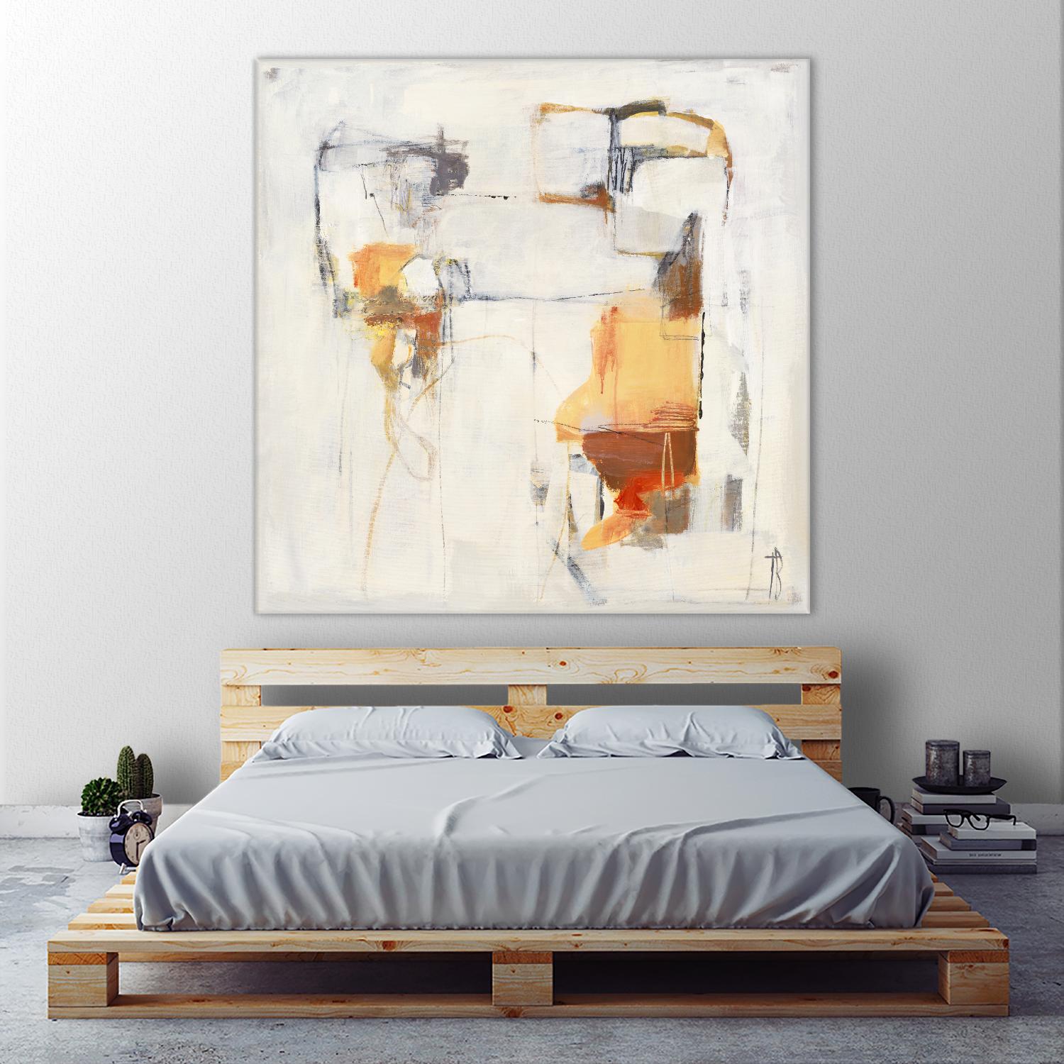 Road Map II by Terri Burris on GIANT ART - oranges, grays abstract