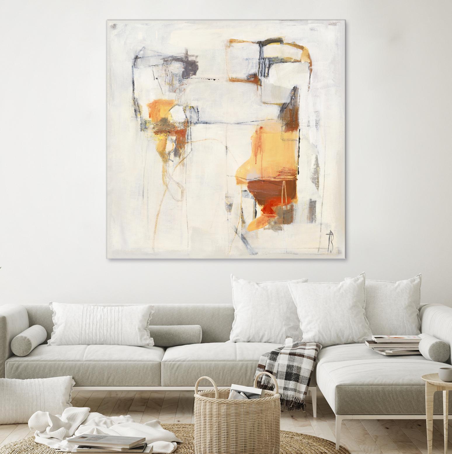 Road Map II by Terri Burris on GIANT ART - oranges, grays abstract