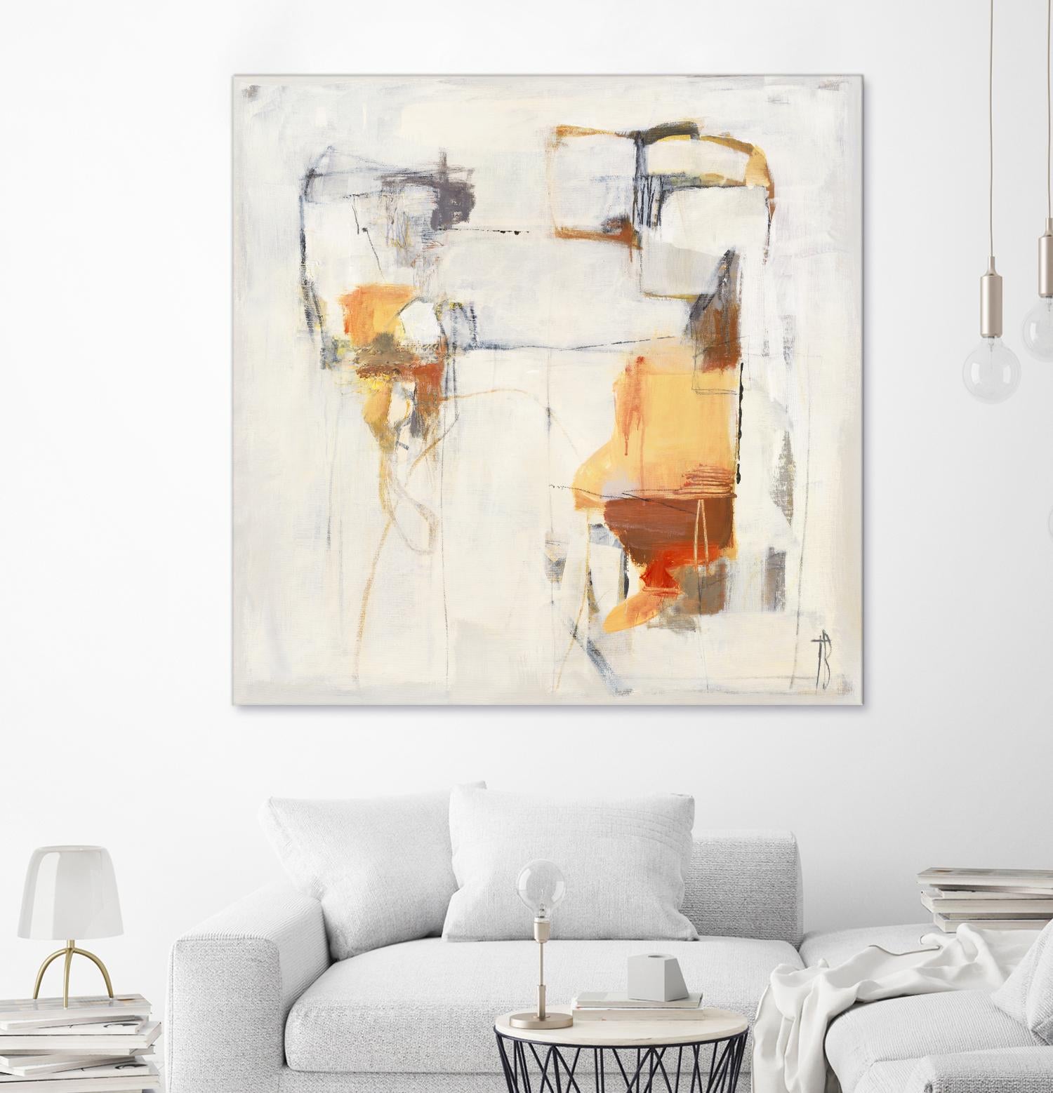 Road Map II by Terri Burris on GIANT ART - oranges, grays abstract