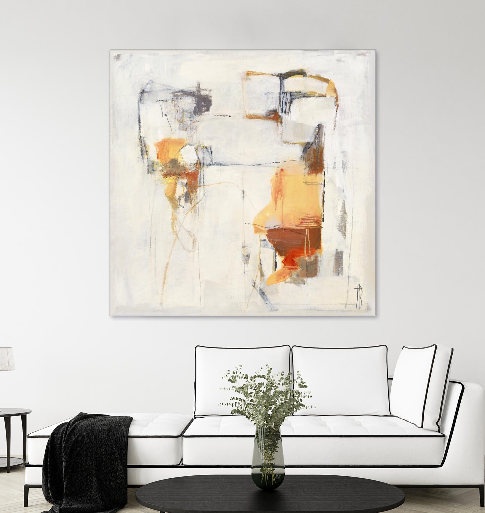 Road Map II by Terri Burris on GIANT ART - oranges, grays abstract