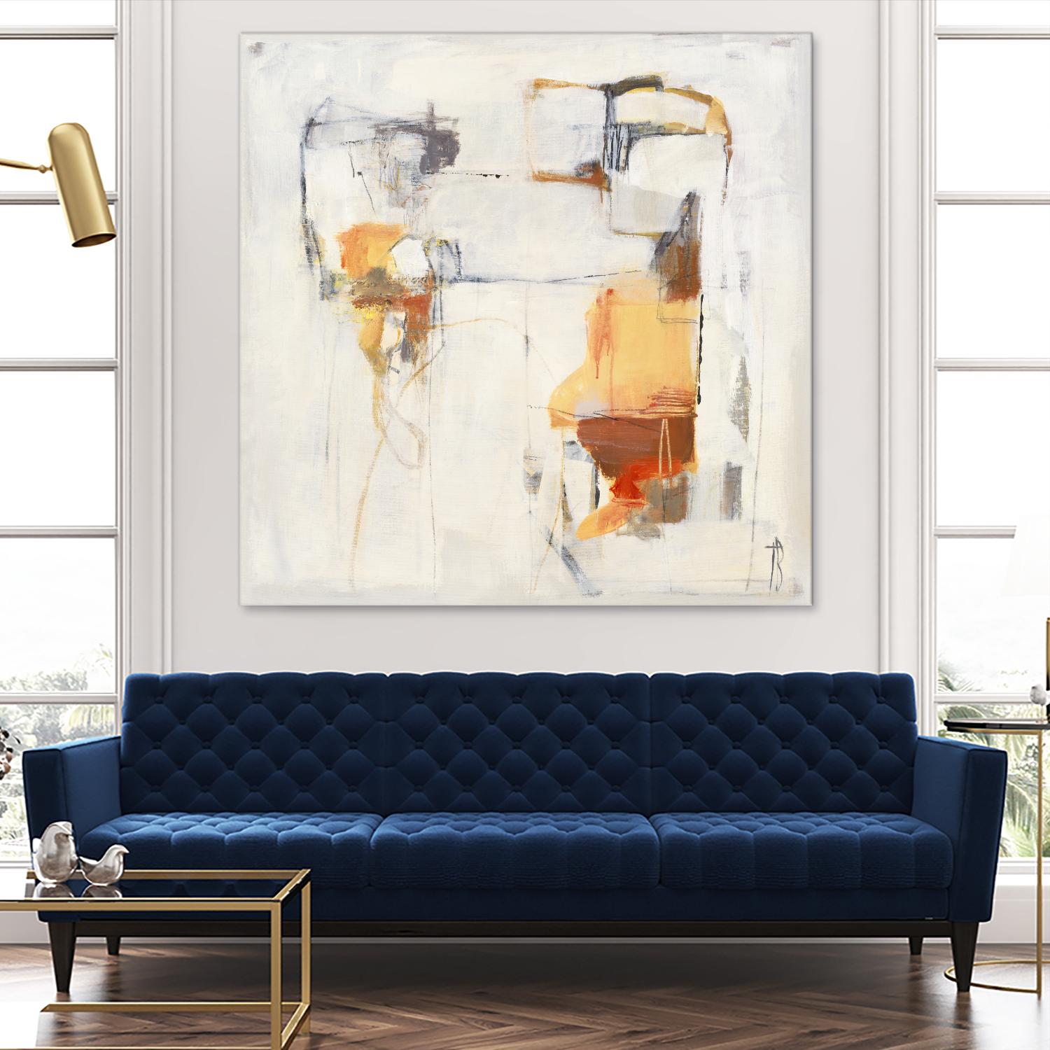 Road Map II by Terri Burris on GIANT ART - oranges, grays abstract