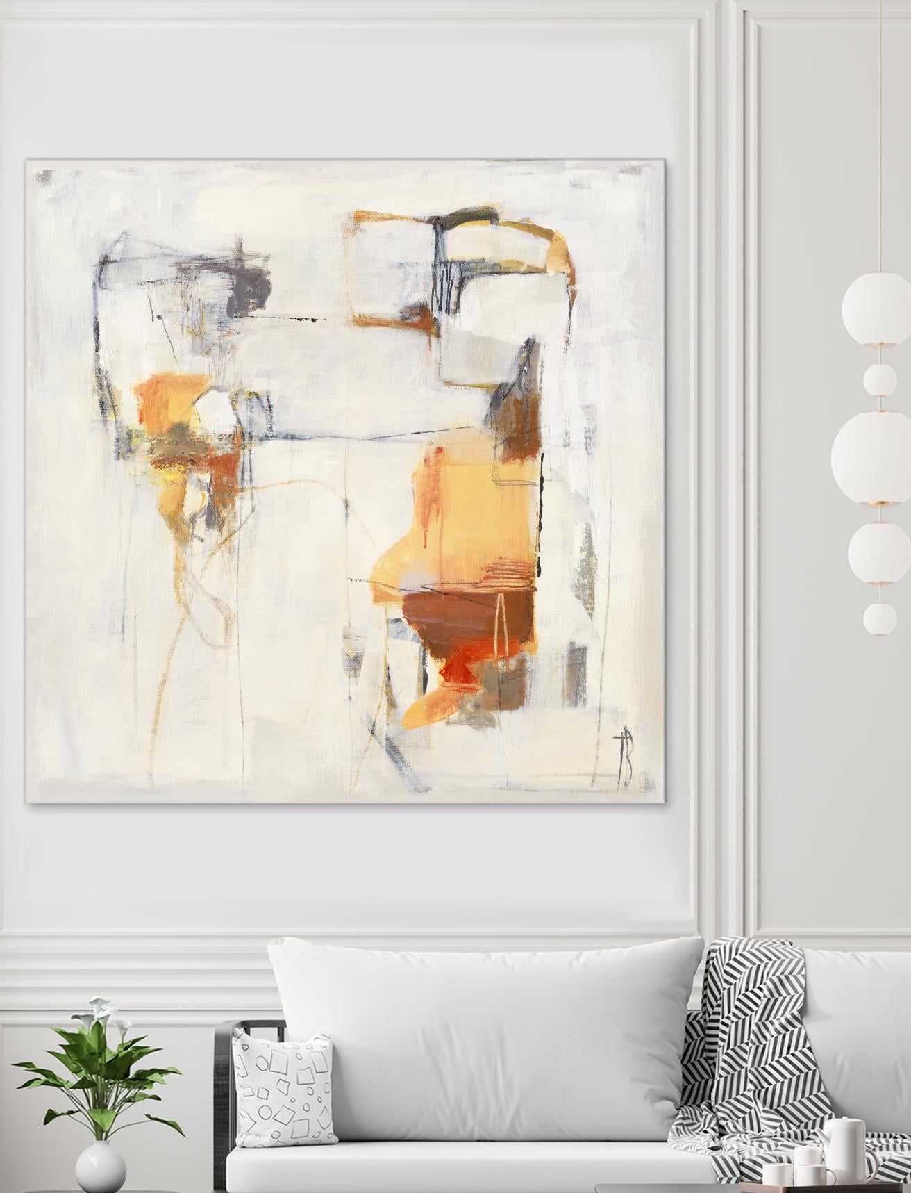 Road Map II by Terri Burris on GIANT ART - oranges, grays abstract