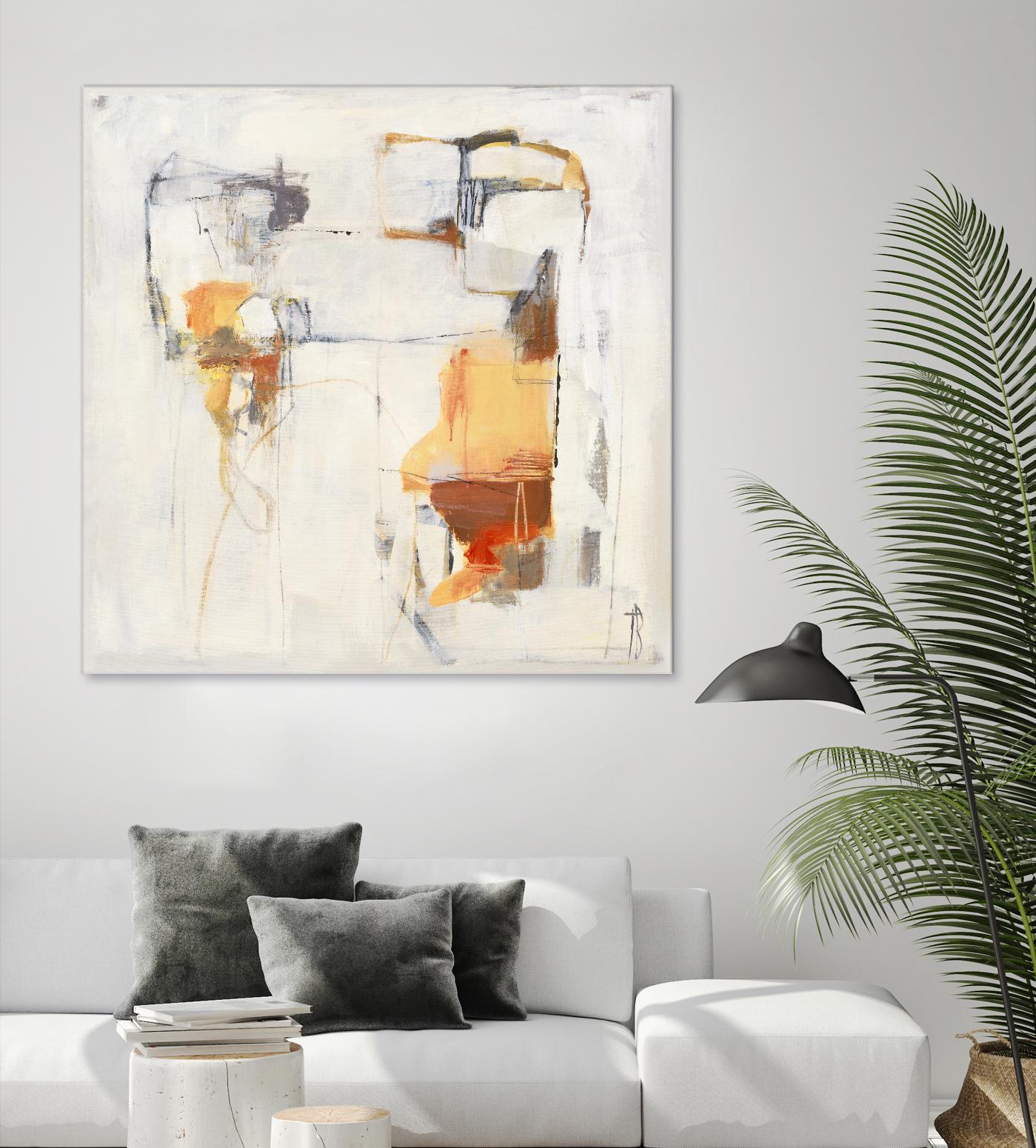 Road Map II by Terri Burris on GIANT ART - oranges, grays abstract