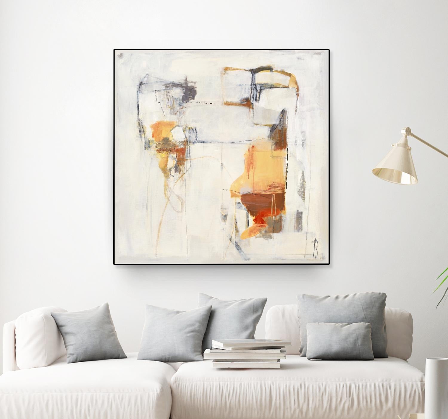 Road Map II by Terri Burris on GIANT ART - oranges, grays abstract
