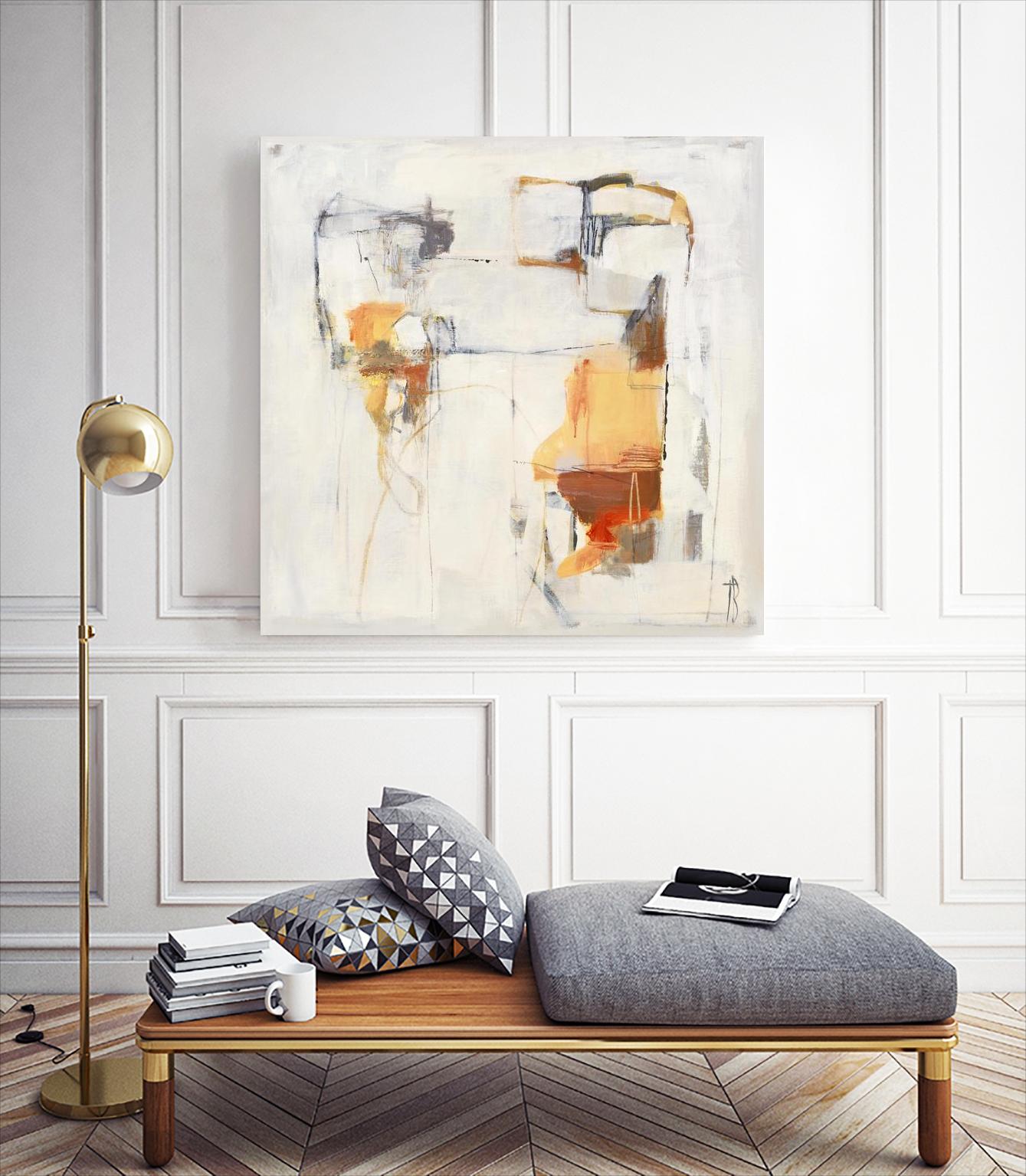 Road Map II by Terri Burris on GIANT ART - oranges, grays abstract