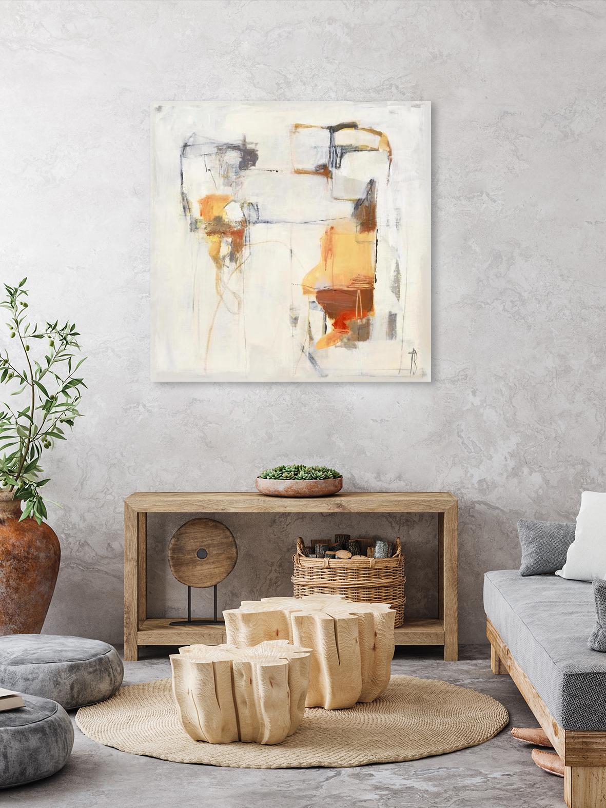 Road Map II by Terri Burris on GIANT ART - oranges, grays abstract