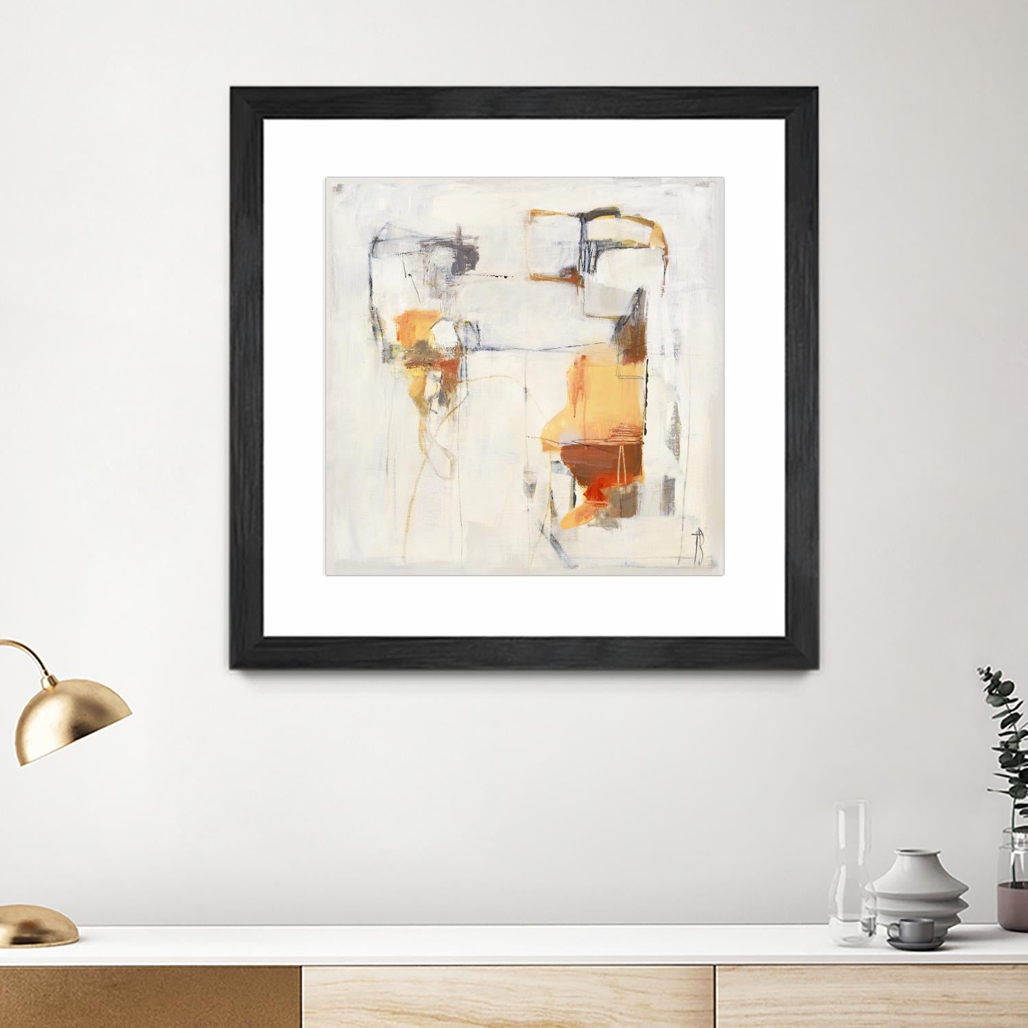 Road Map II by Terri Burris on GIANT ART - oranges, grays abstract