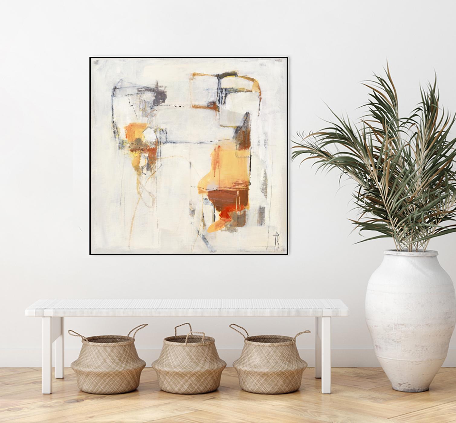Road Map II by Terri Burris on GIANT ART - oranges, grays abstract