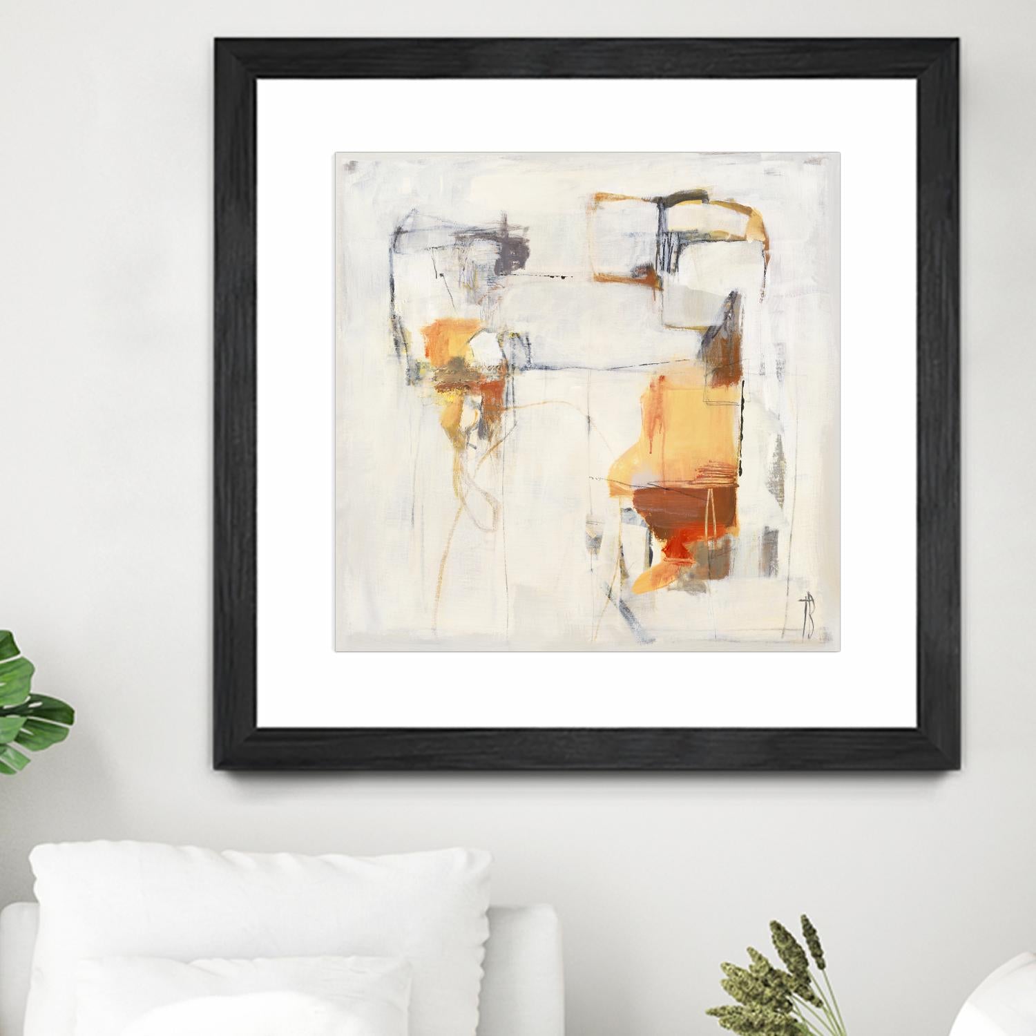 Road Map II by Terri Burris on GIANT ART - oranges, grays abstract
