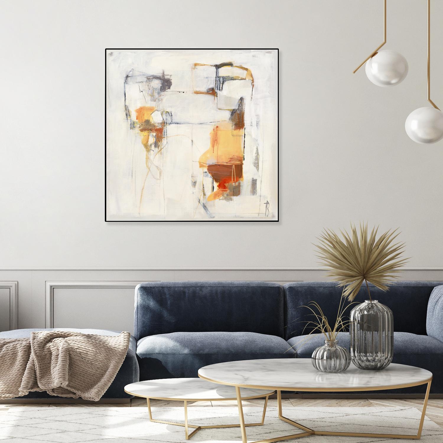 Road Map II by Terri Burris on GIANT ART - oranges, grays abstract
