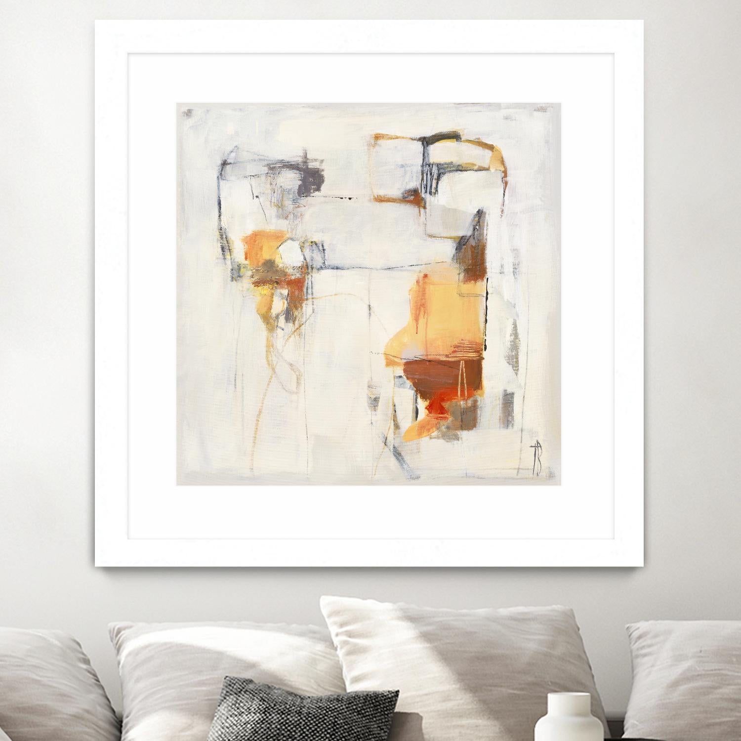 Road Map II by Terri Burris on GIANT ART - oranges, grays abstract
