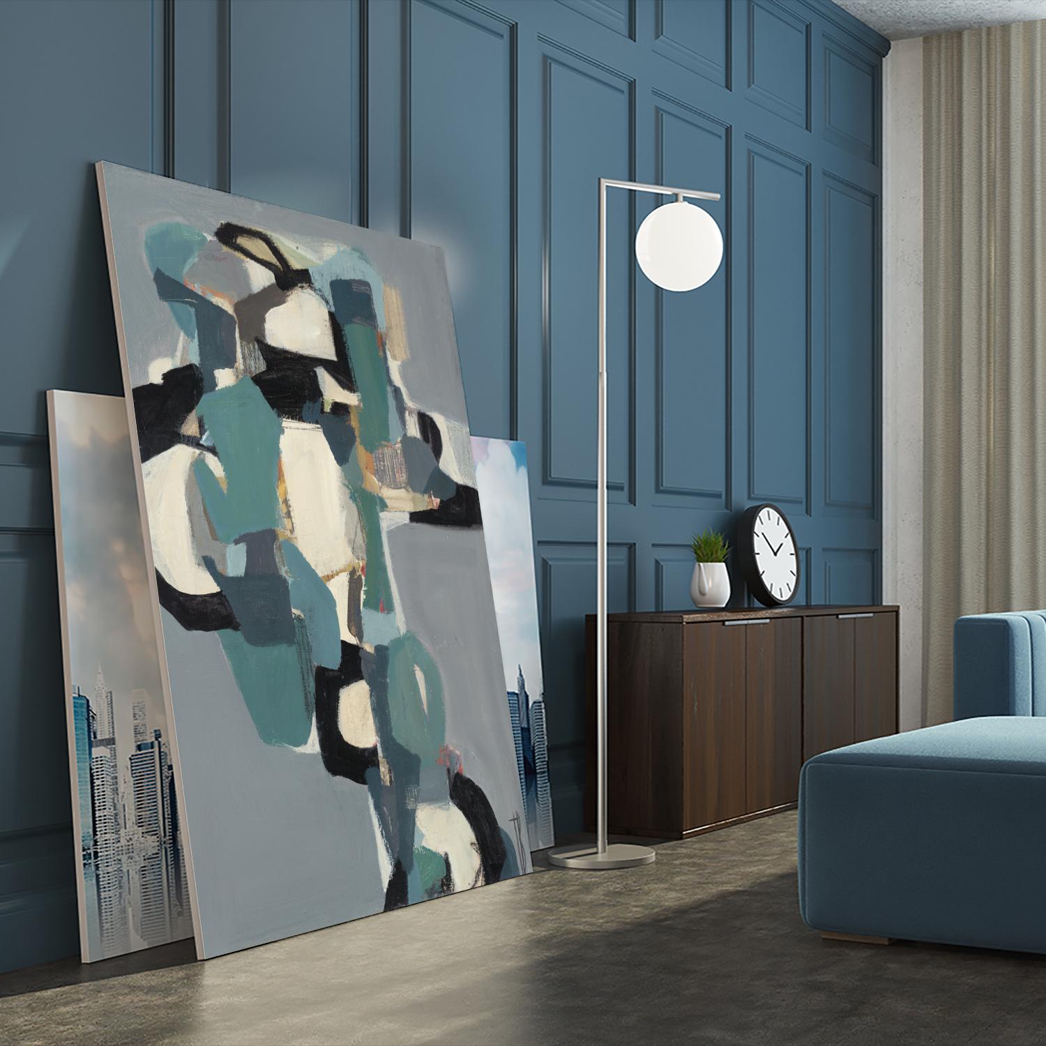 Totem At Dusk by Terri Burris on GIANT ART - blues abstract