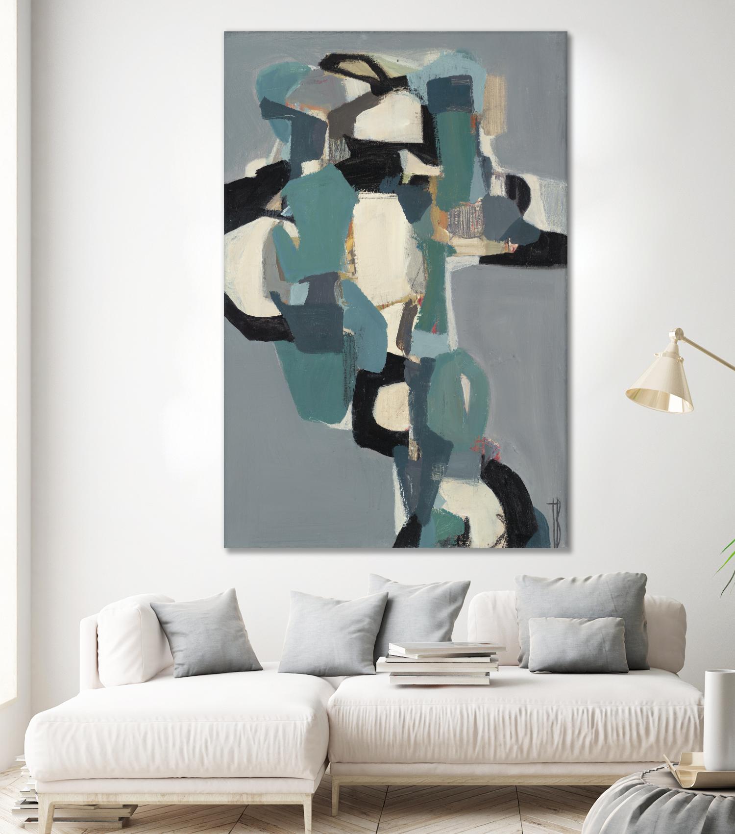 Totem At Dusk by Terri Burris on GIANT ART - blues abstract