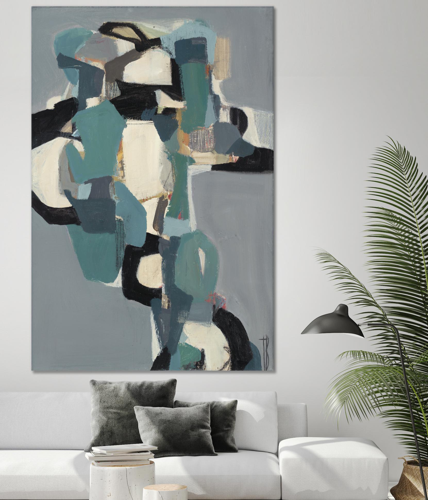 Totem At Dusk by Terri Burris on GIANT ART - blues abstract