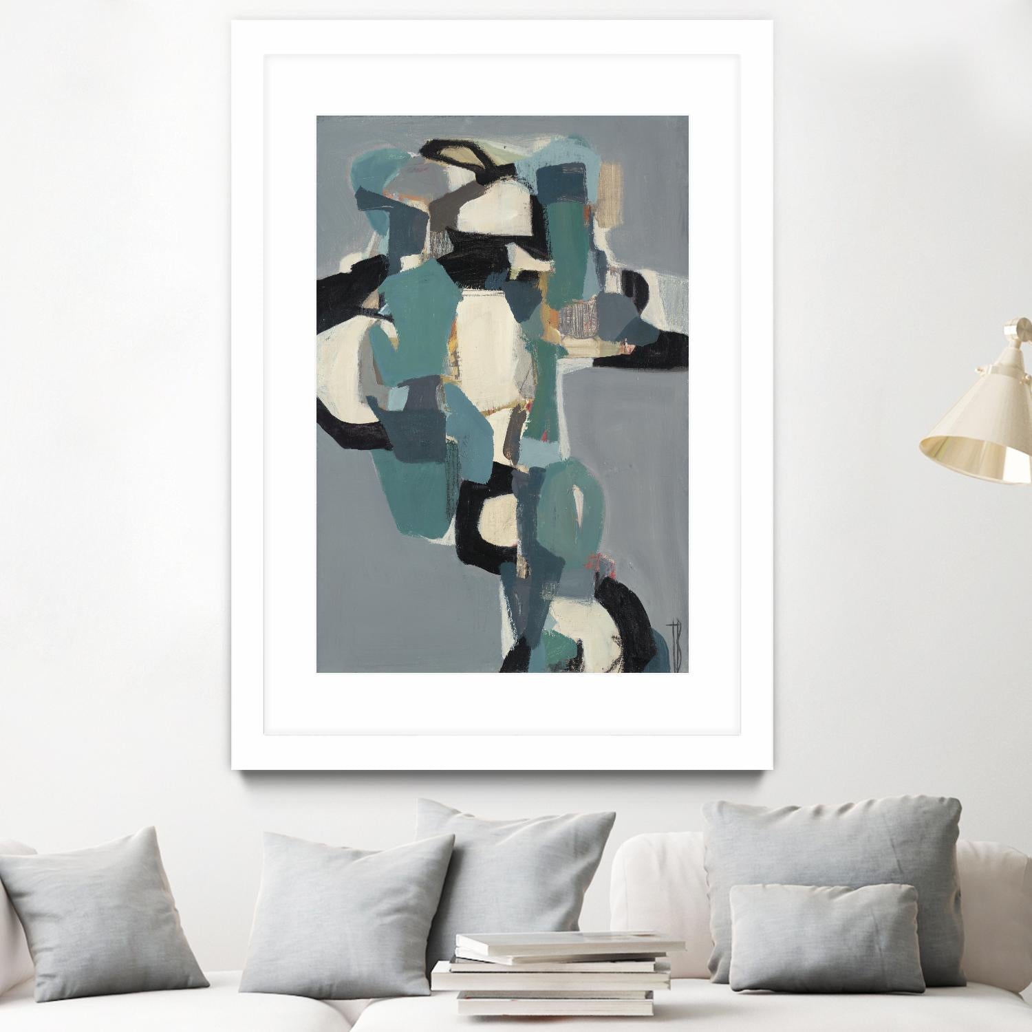 Totem At Dusk by Terri Burris on GIANT ART - blues abstract