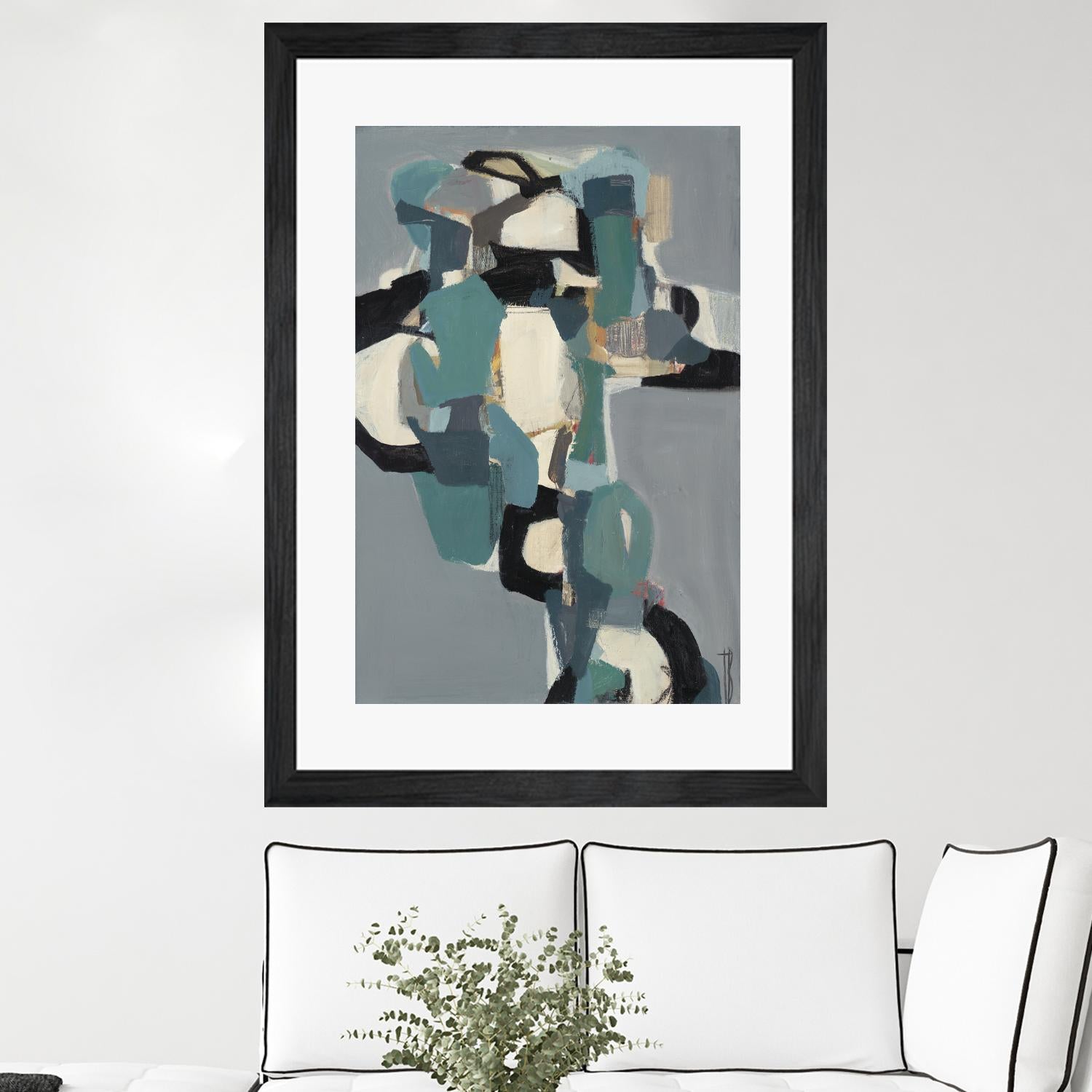 Totem At Dusk by Terri Burris on GIANT ART - blues abstract