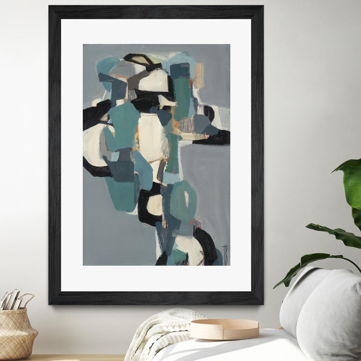 Totem At Dusk by Terri Burris on GIANT ART - blues abstract