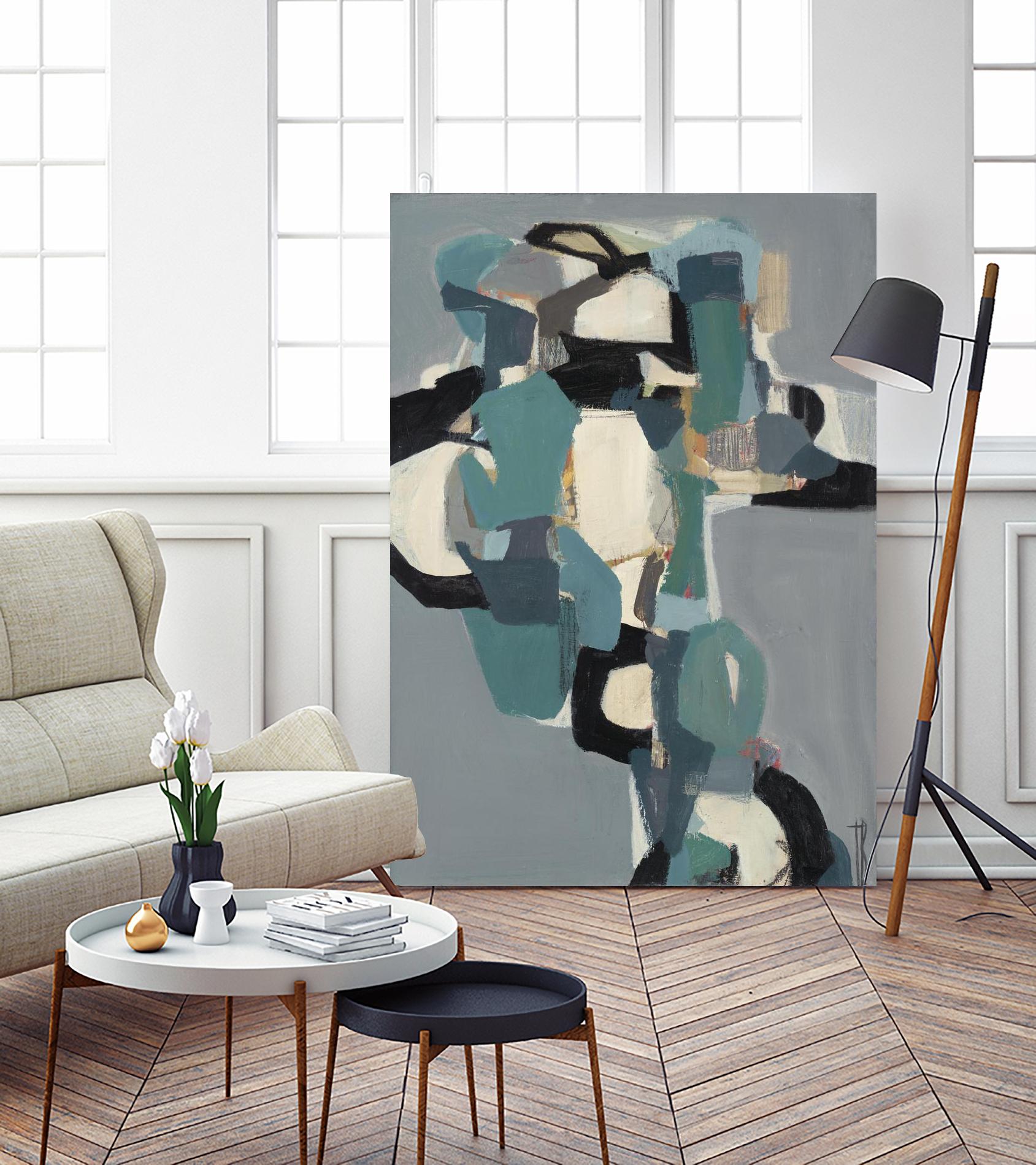 Totem At Dusk by Terri Burris on GIANT ART - blues abstract