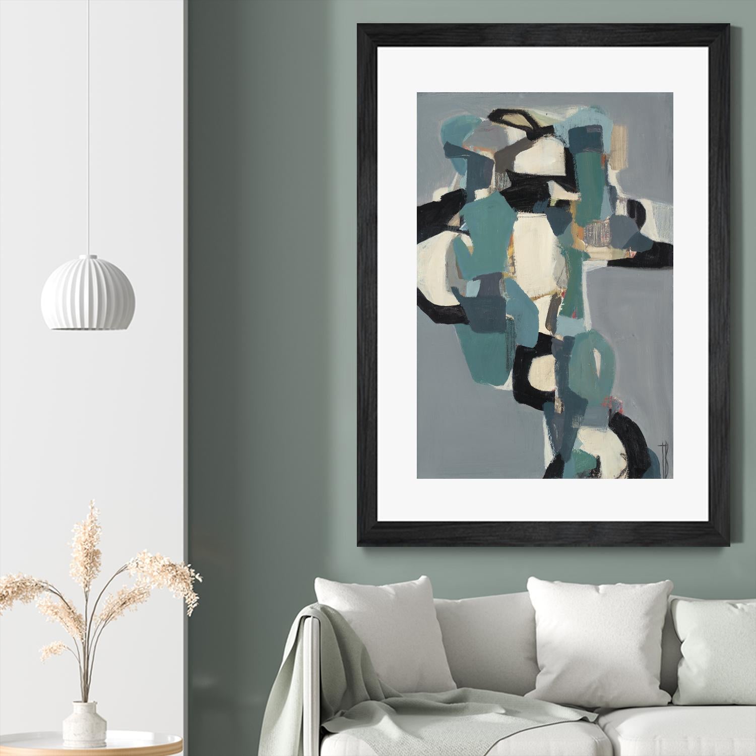 Totem At Dusk by Terri Burris on GIANT ART - blues abstract