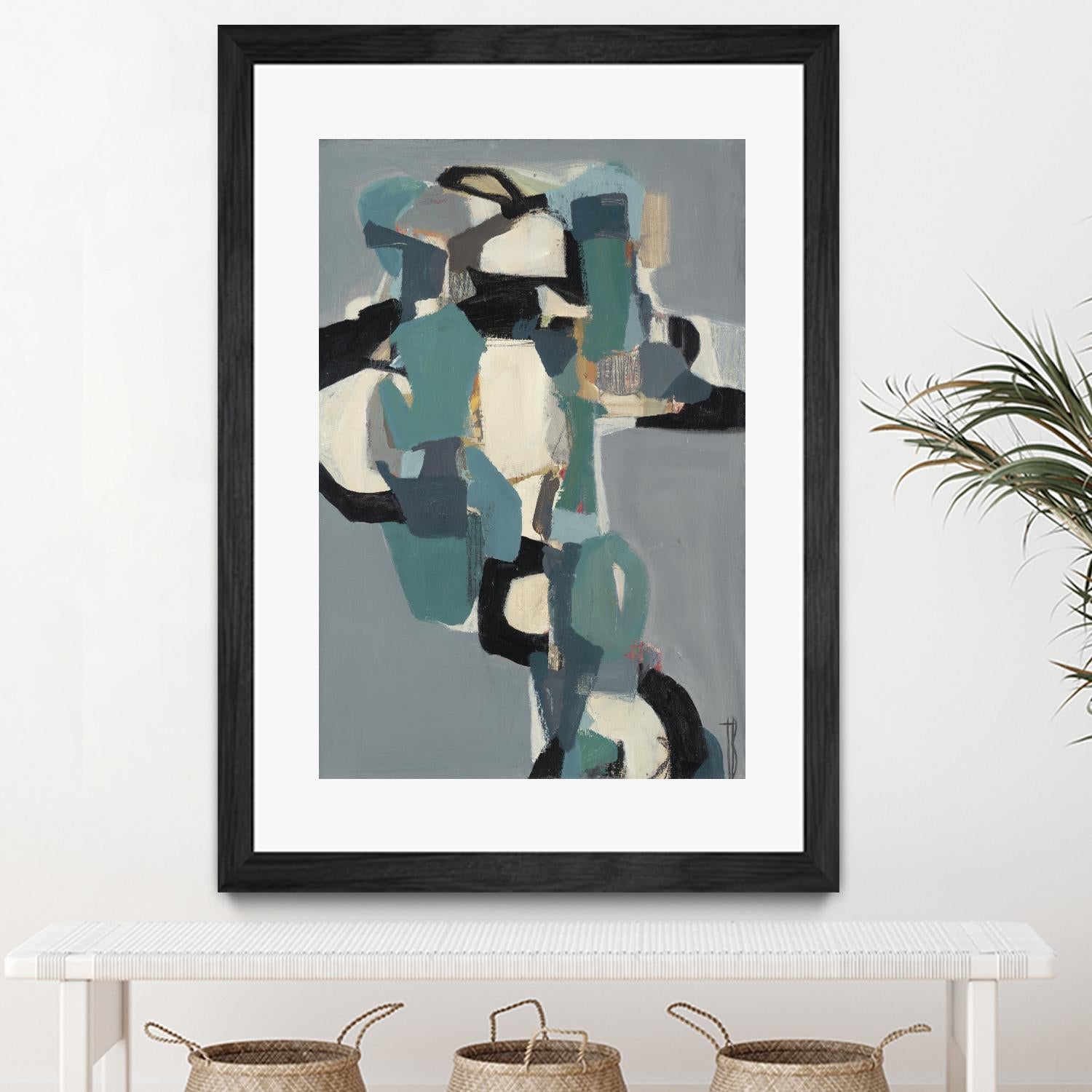 Totem At Dusk by Terri Burris on GIANT ART - blues abstract