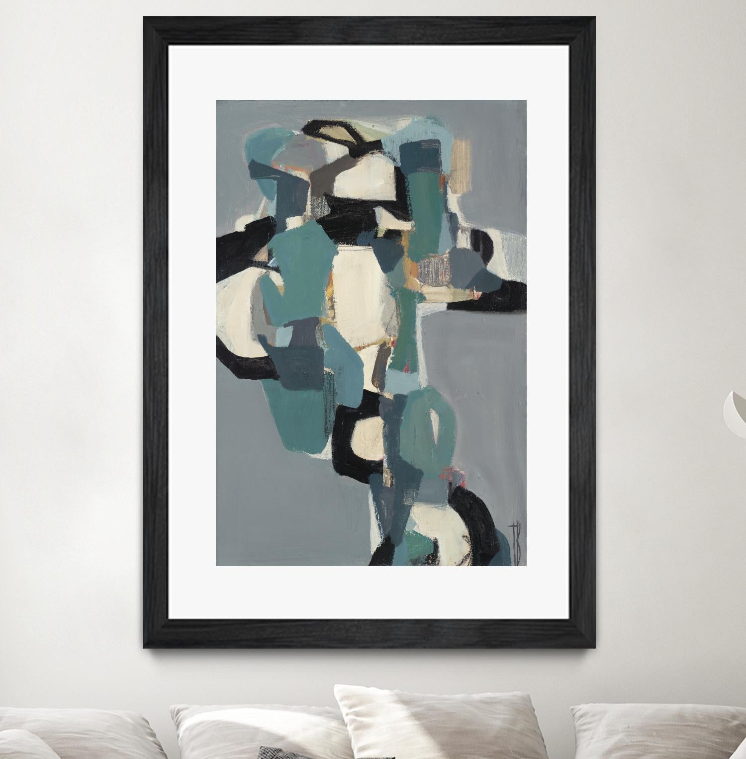 Totem At Dusk by Terri Burris on GIANT ART - blues abstract