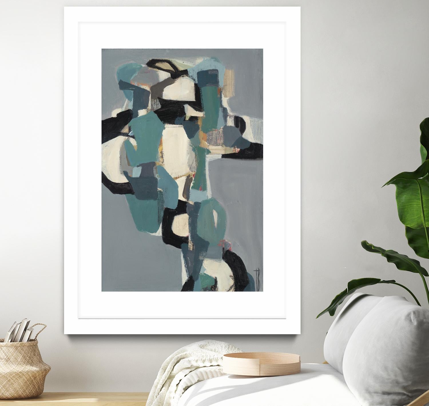 Totem At Dusk by Terri Burris on GIANT ART - blues abstract