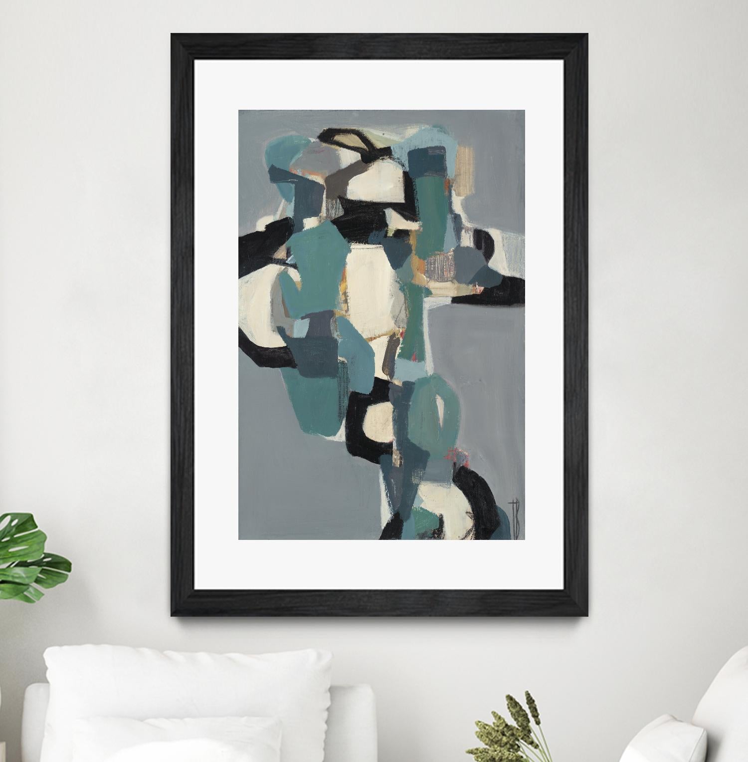 Totem At Dusk by Terri Burris on GIANT ART - blues abstract