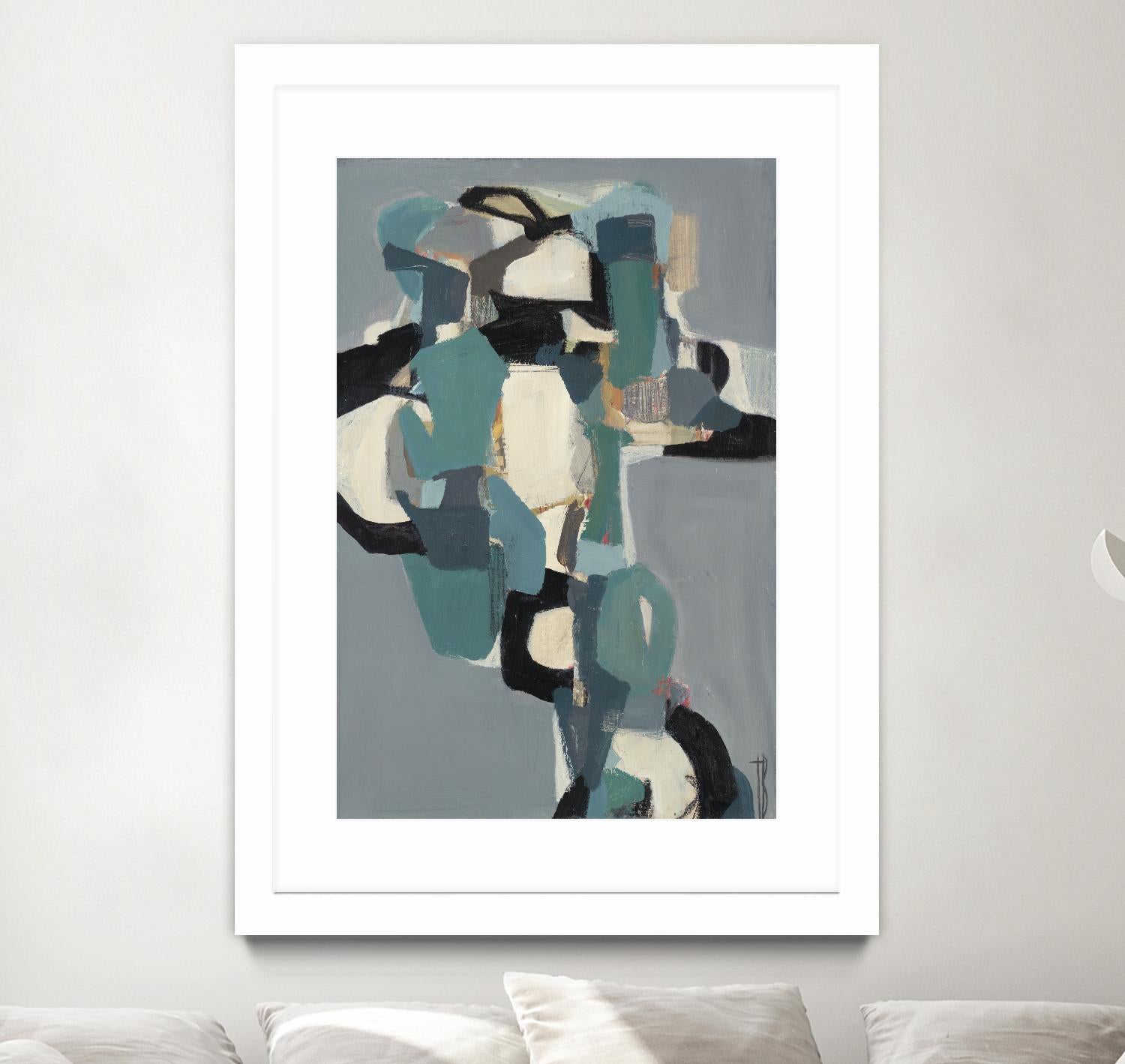 Totem At Dusk by Terri Burris on GIANT ART - blues abstract