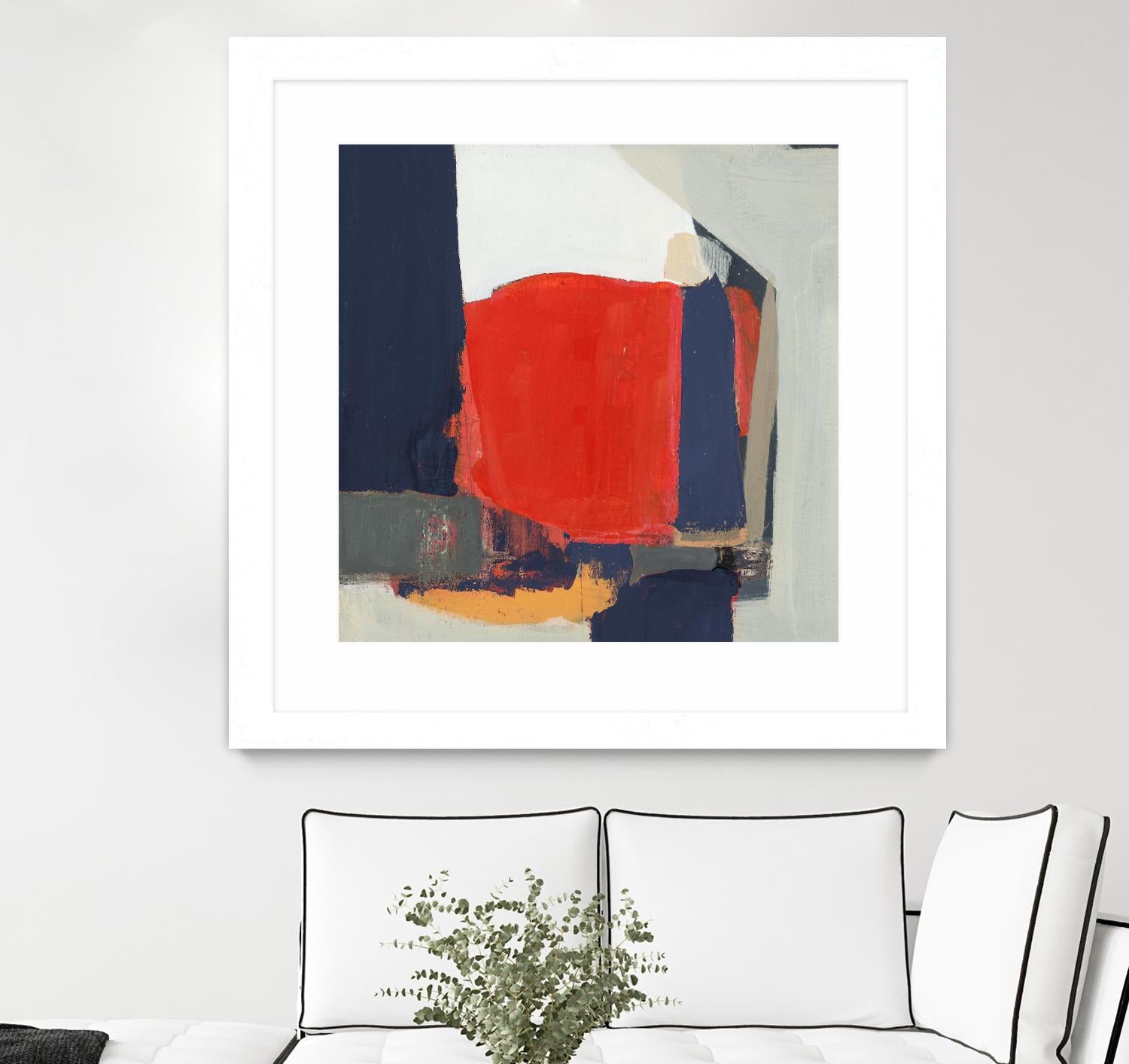 Orange Crush V6 by Terri Burris on GIANT ART - whites & creams abstract geometric