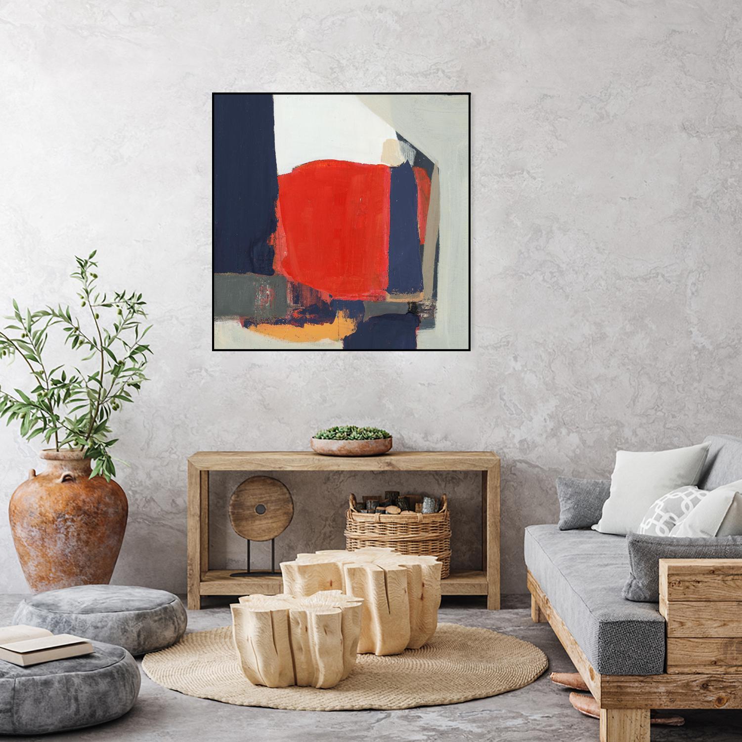 Orange Crush V6 by Terri Burris on GIANT ART - whites & creams abstract geometric