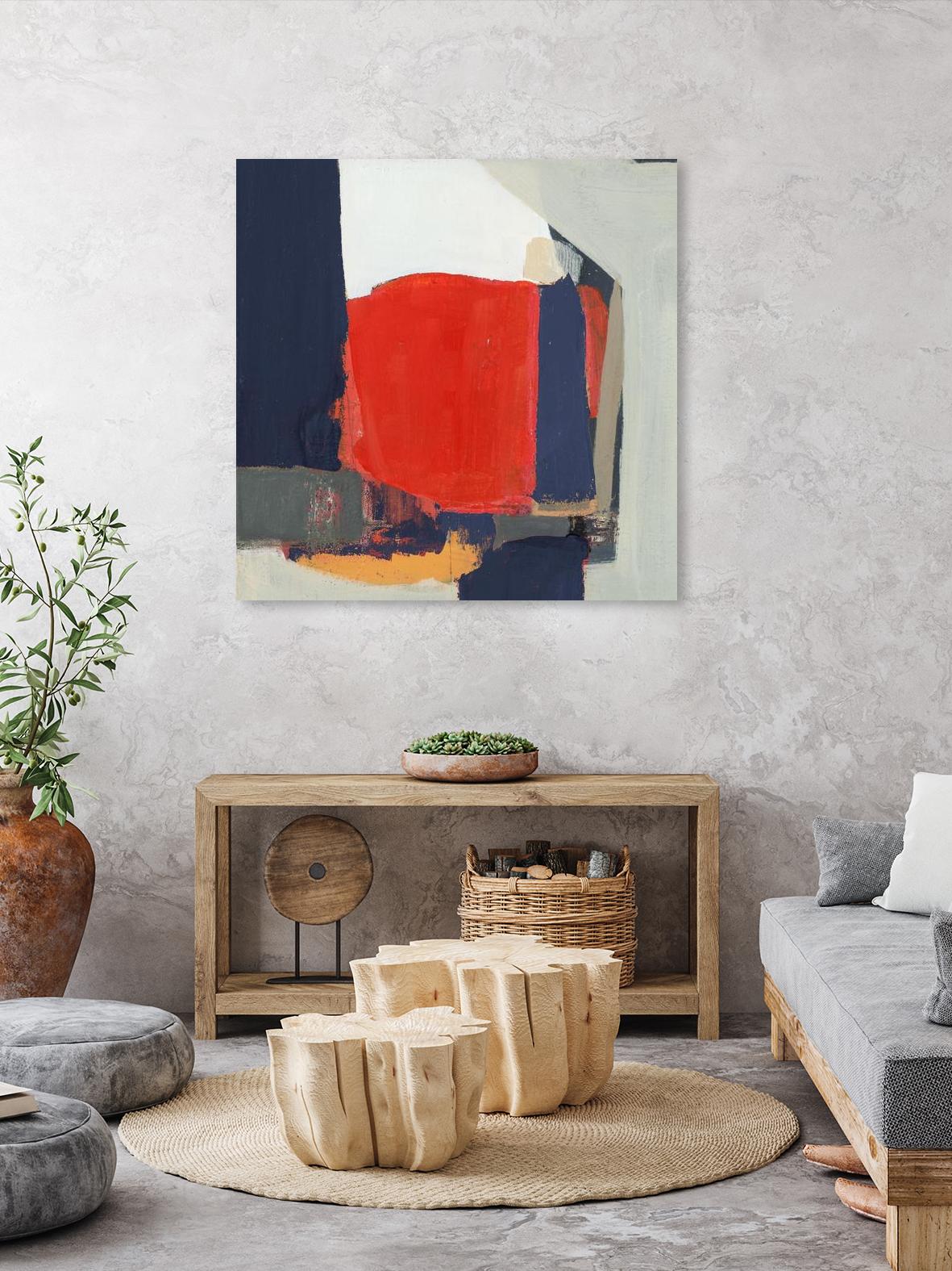 Orange Crush V6 by Terri Burris on GIANT ART - whites & creams abstract geometric