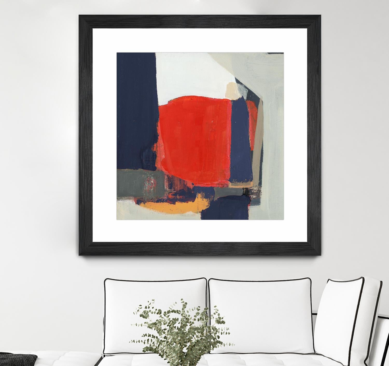 Orange Crush V6 by Terri Burris on GIANT ART - whites & creams abstract geometric