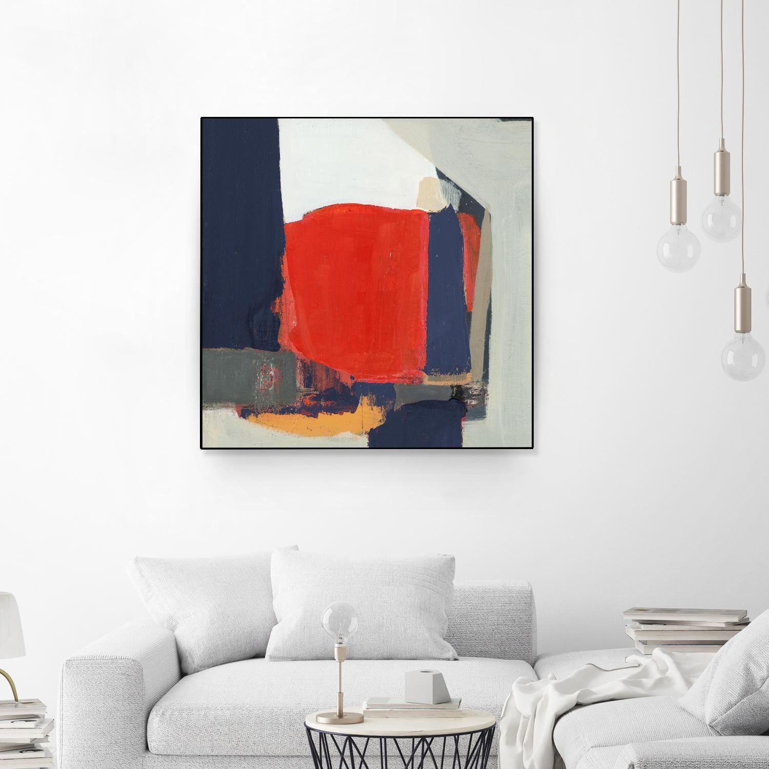 Orange Crush V6 by Terri Burris on GIANT ART - whites & creams abstract geometric