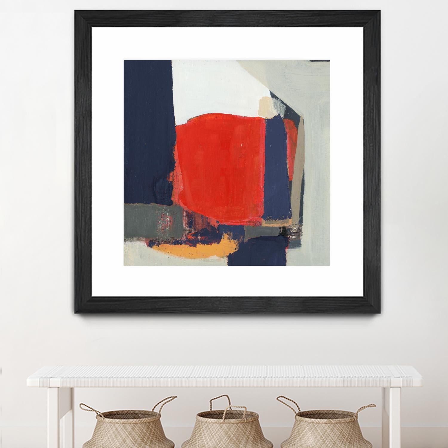 Orange Crush V6 by Terri Burris on GIANT ART - whites & creams abstract geometric