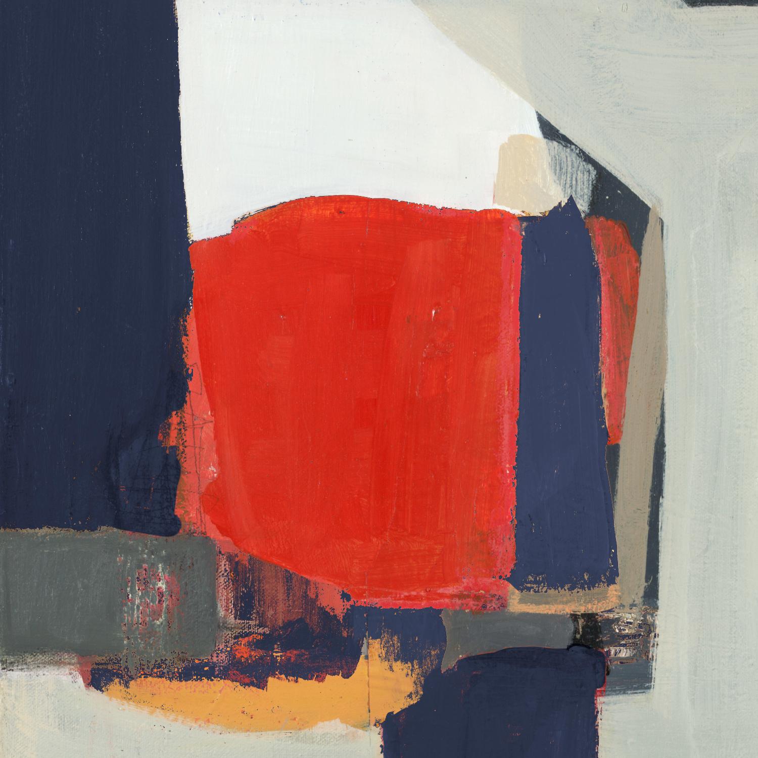 Orange Crush V6 by Terri Burris on GIANT ART - whites & creams abstract geometric