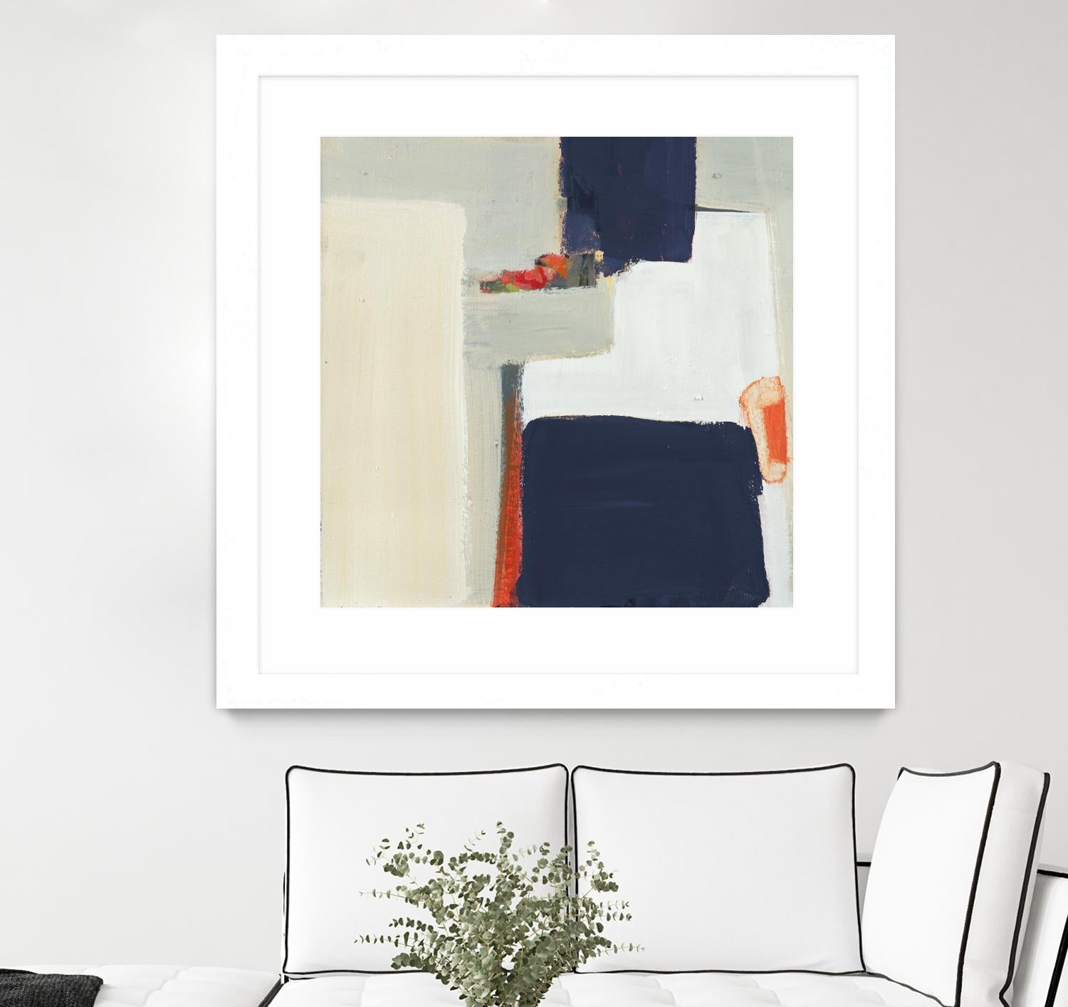 Bay Bridge V1 by Terri Burris on GIANT ART - whites & creams abstract geometric