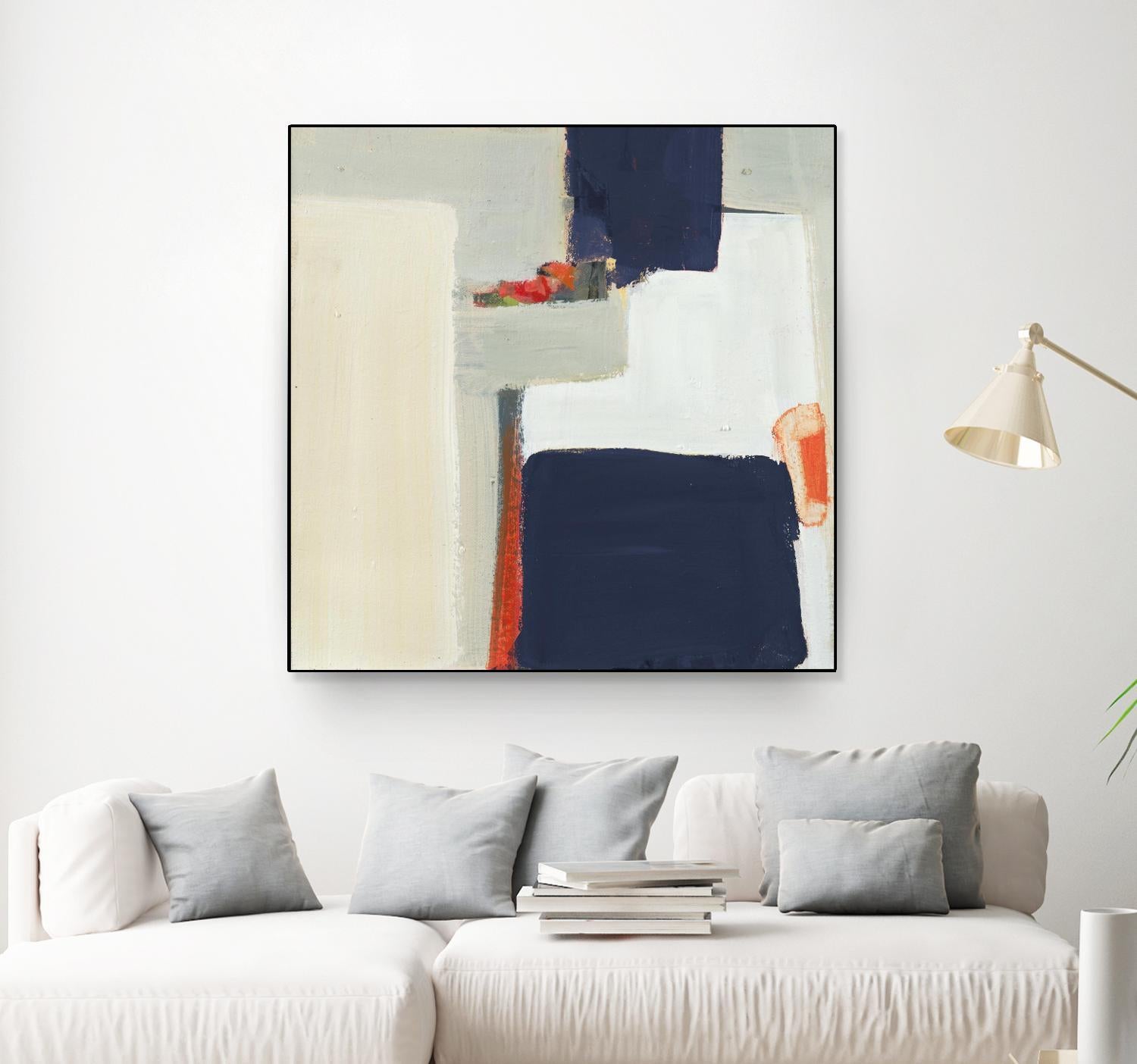 Bay Bridge V1 by Terri Burris on GIANT ART - whites & creams abstract geometric