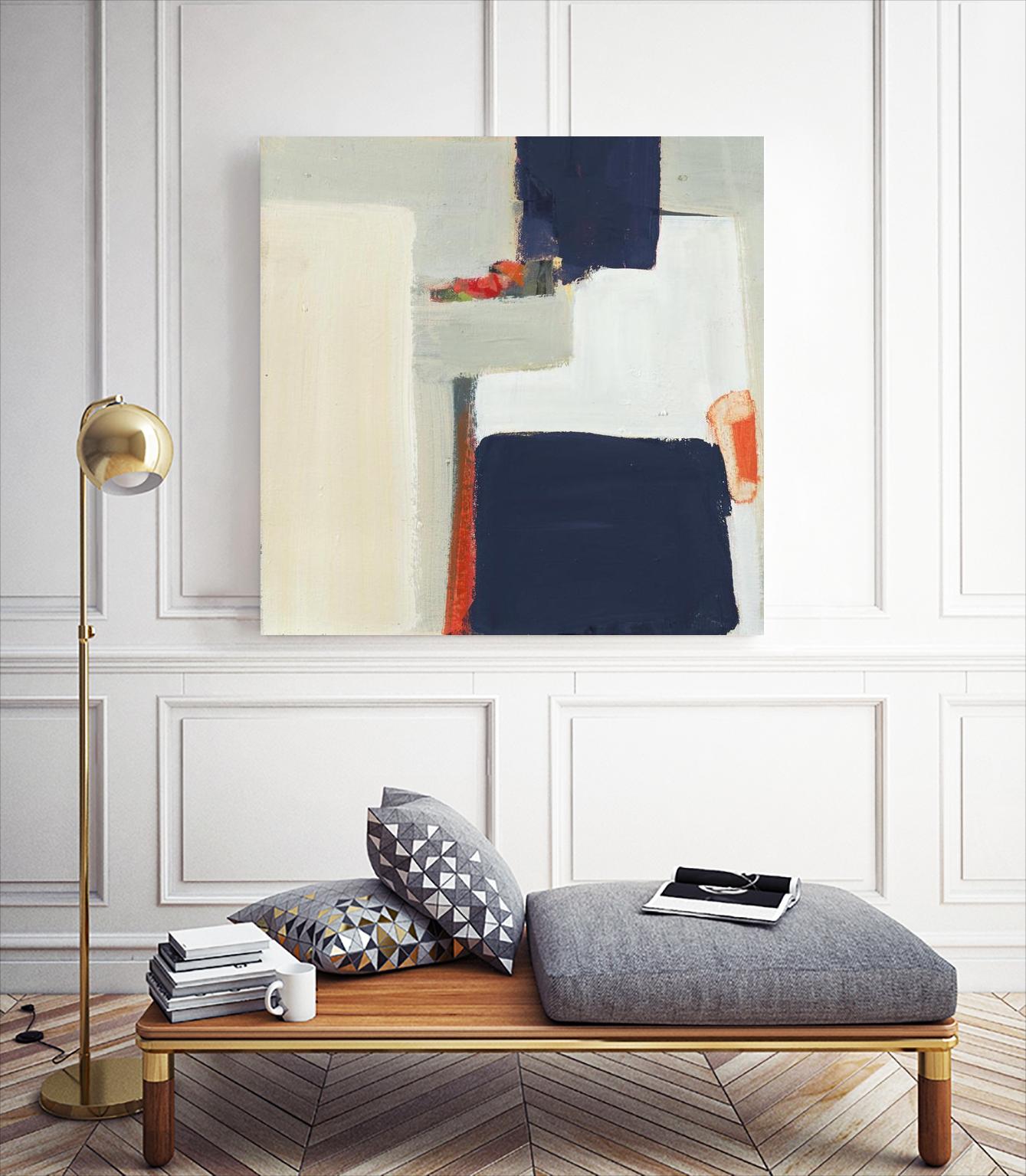 Bay Bridge V1 by Terri Burris on GIANT ART - whites & creams abstract geometric